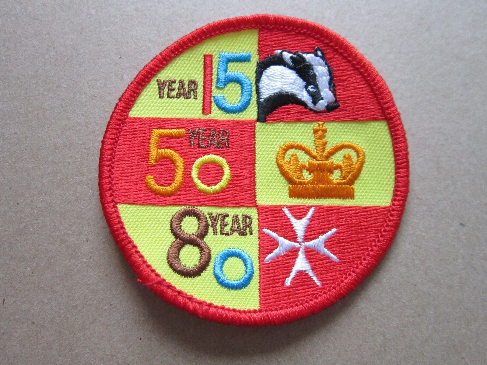 Year 15 50 80 Cloth Patch Badge Boy Scouts Scouting L5K G
