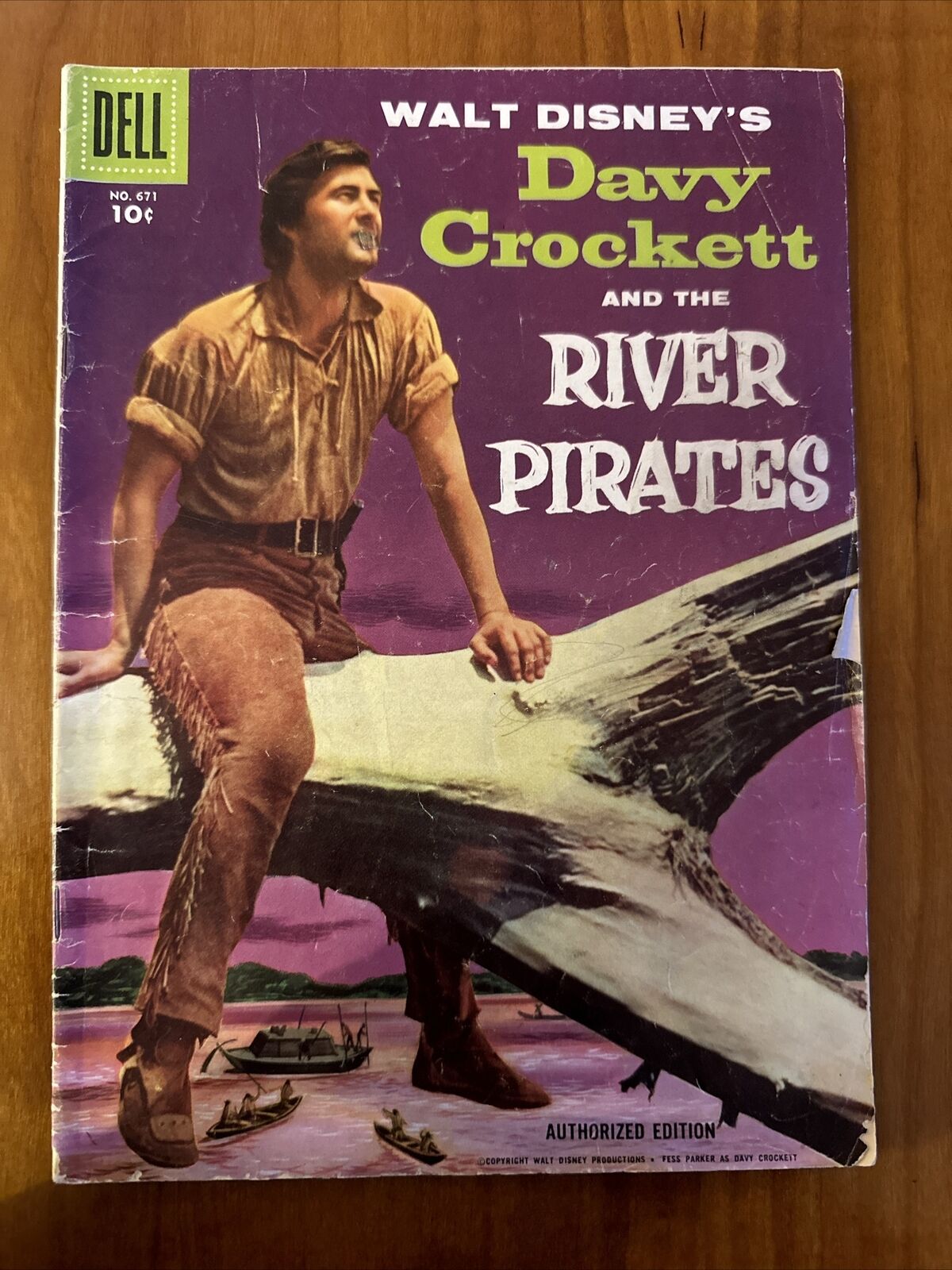 Walt Disney’s Davy Crockett And The River Pirates Comic Book Vintage 1955 DELL