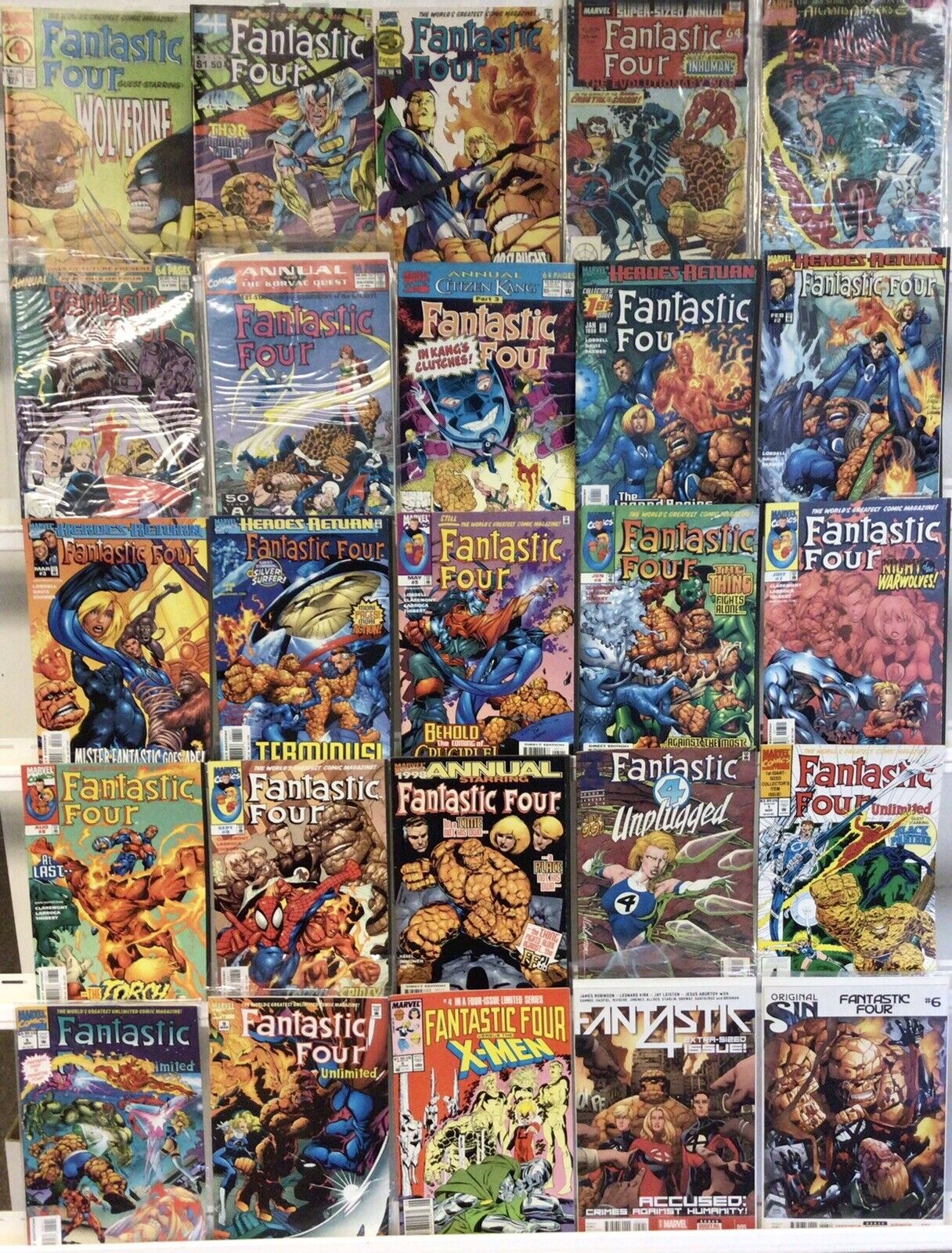 Marvel Comics Fantastic Four Lot Of 25 Comics