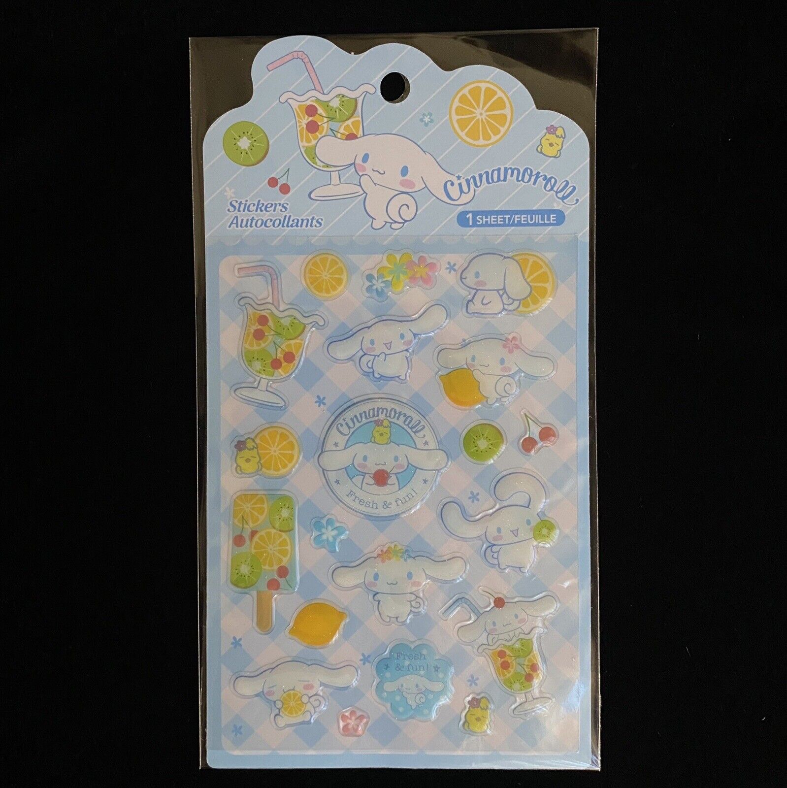 Cinnamoroll Tropical Epoxy Resin Sticker Seal Sheet Official Sanrio Licensed