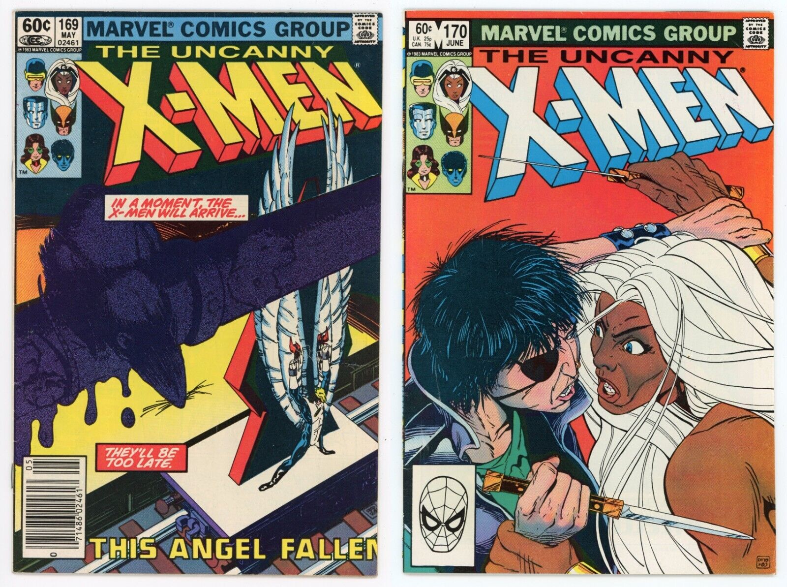 Uncanny X-Men #169 170 FVF 1st app Callisto & Morlocks 2-Part Story SET LOT 1983