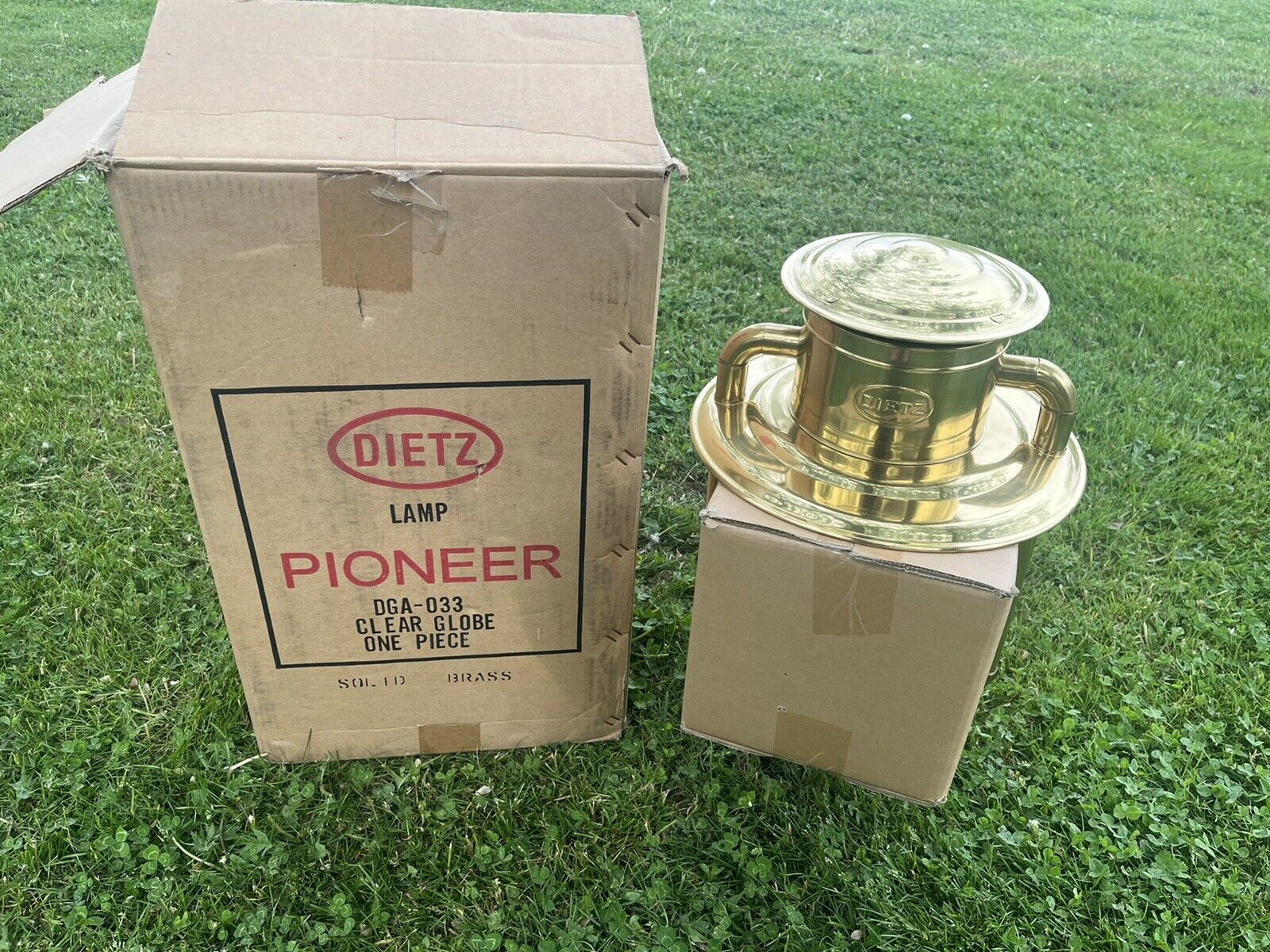 New Old Stock Vintage Brass Dietz Pioneer Electric Street Lamp In Box