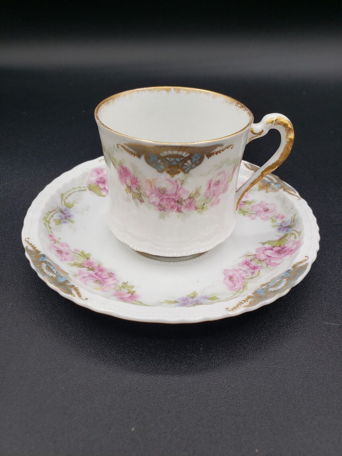 Antique Theodore Haviland France  Limoges Tea Cup And Saucer