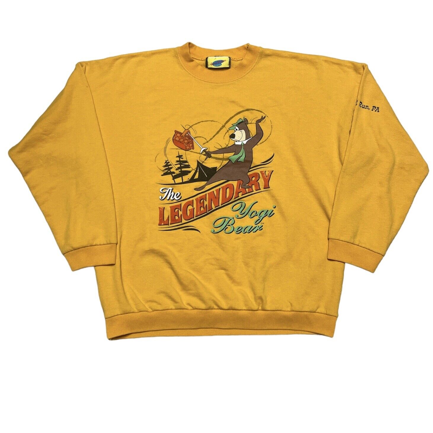 Vintage 90’s Hanna Barbera Yogi Bear Yellow Crewneck Sweatshirt Adult Medium