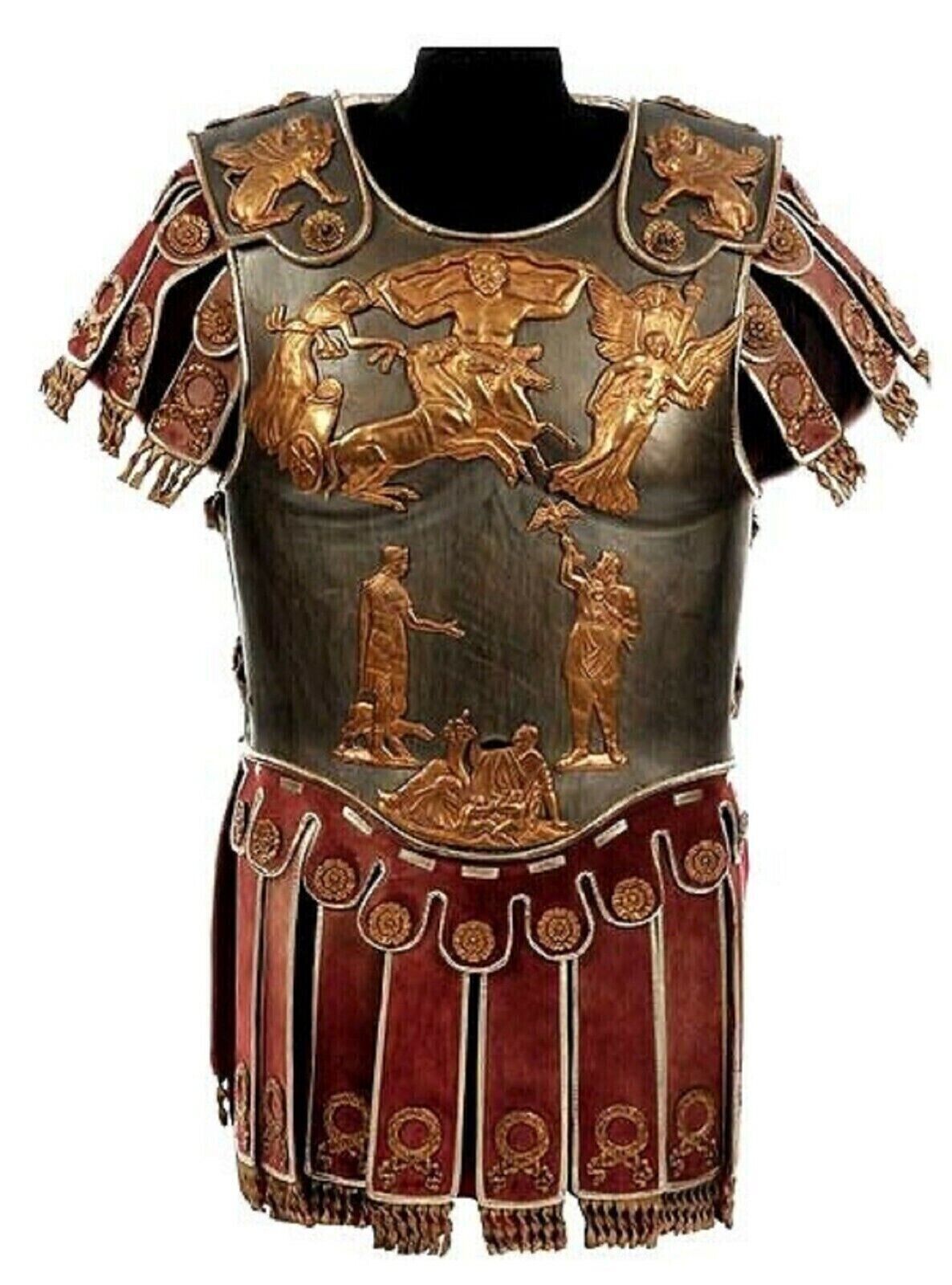 Medieval  Roman Muscle Cuirass Armor Knight Breastplate with Skirt & Spaulders