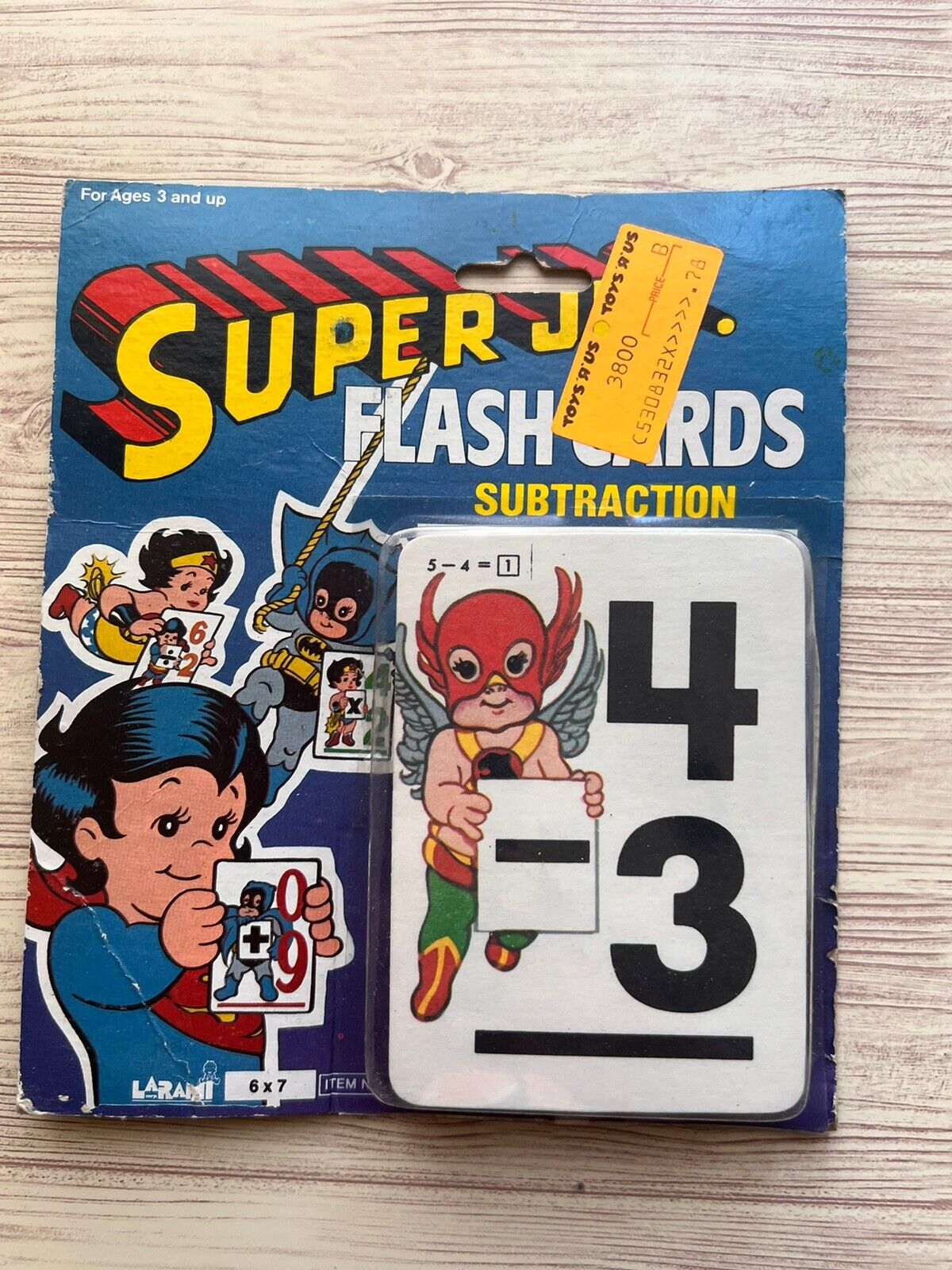 VINTAGE RARE Super Jr. Justice League Subtraction Flashcards NOS SEALED (SB)