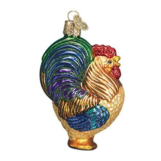Old World Christmas Glass Blown Ornaments for Christmas Tree Rooster