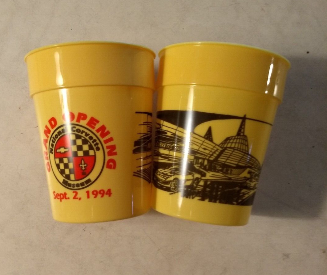 1994 Grand Opening National Corvette Museum Plastic Cups