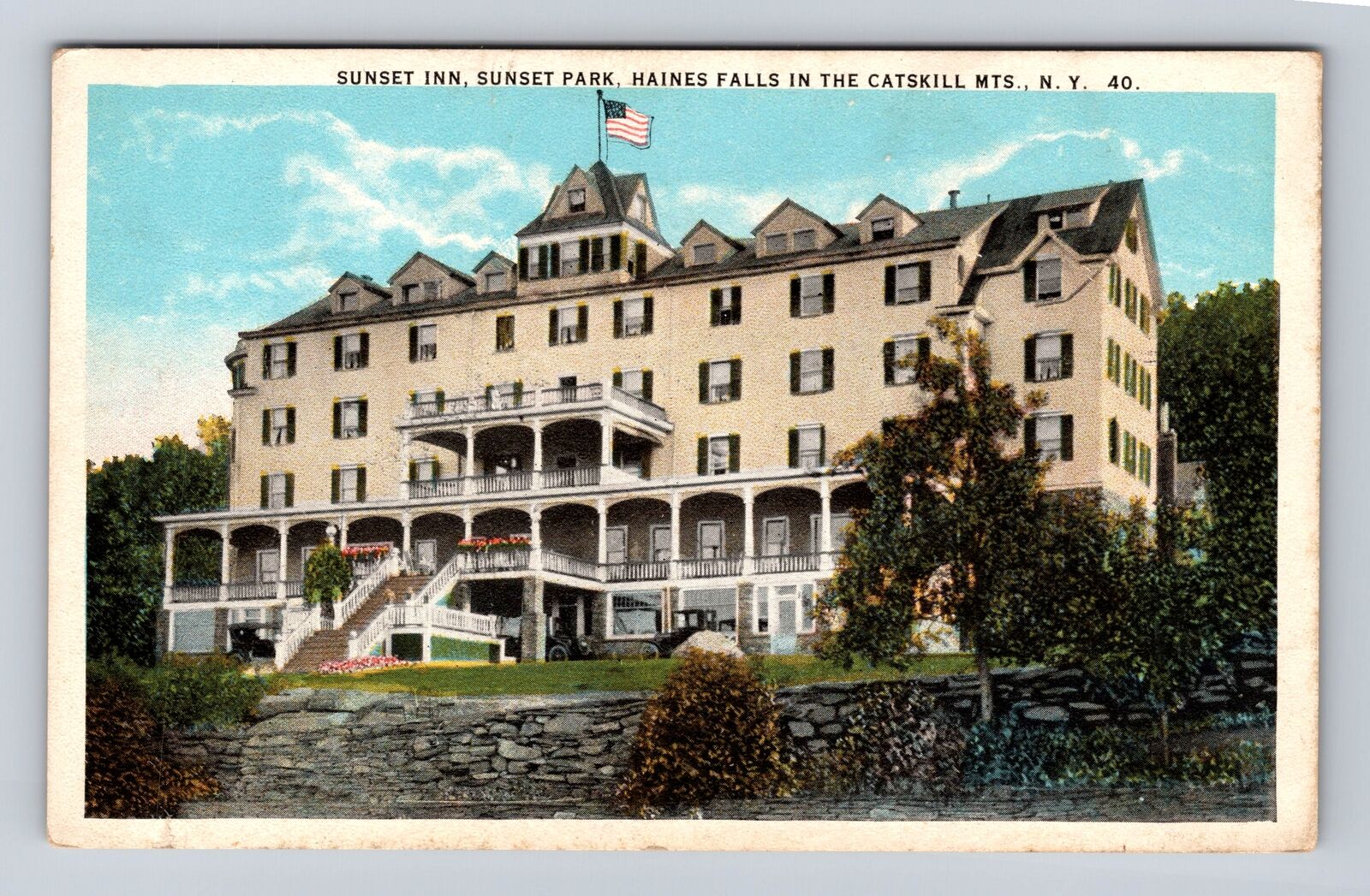 Catskill Mountains NY- New York, Sunset Inn, Advertisement, Vintage Postcard