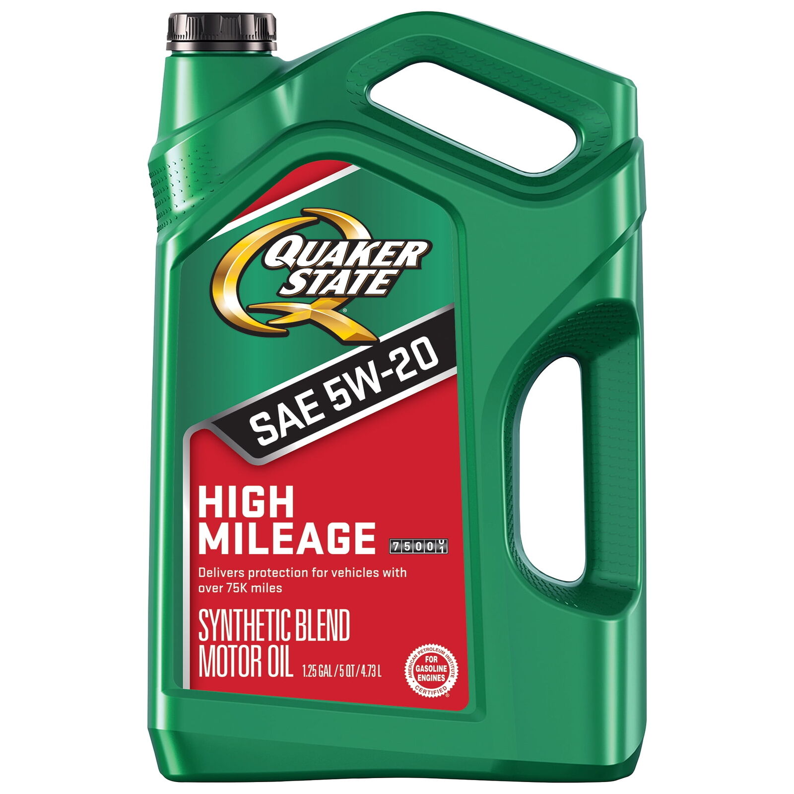 High Mileage 5W-20 Synthetic Blend Motor Oil for Vehicles over 75K Miles,5-Quart