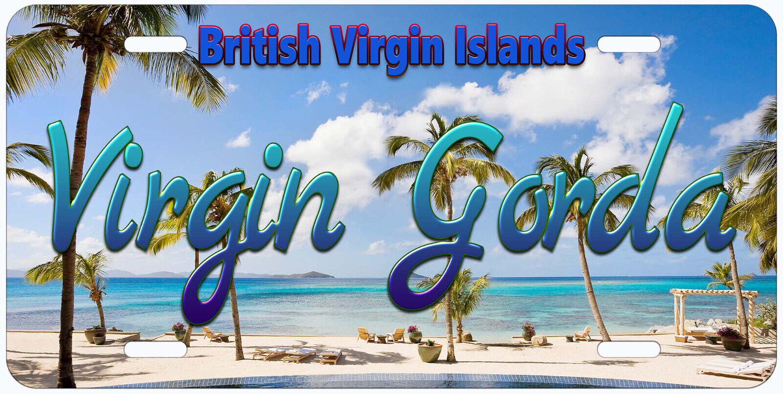 Virgin Gorda British Virgin Islands Aluminum Novelty Car License Plate