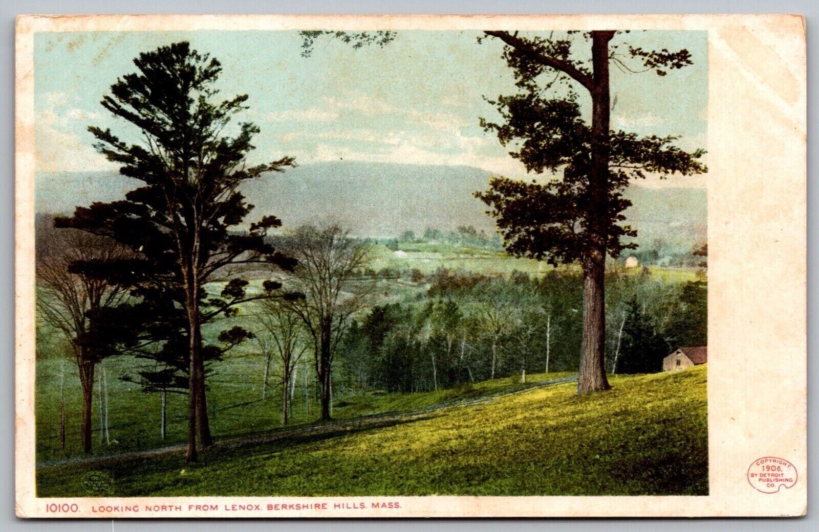 Lenox Berkshire Hills Massachusetts Country Road Mountains Mass VNG UNP Postcard
