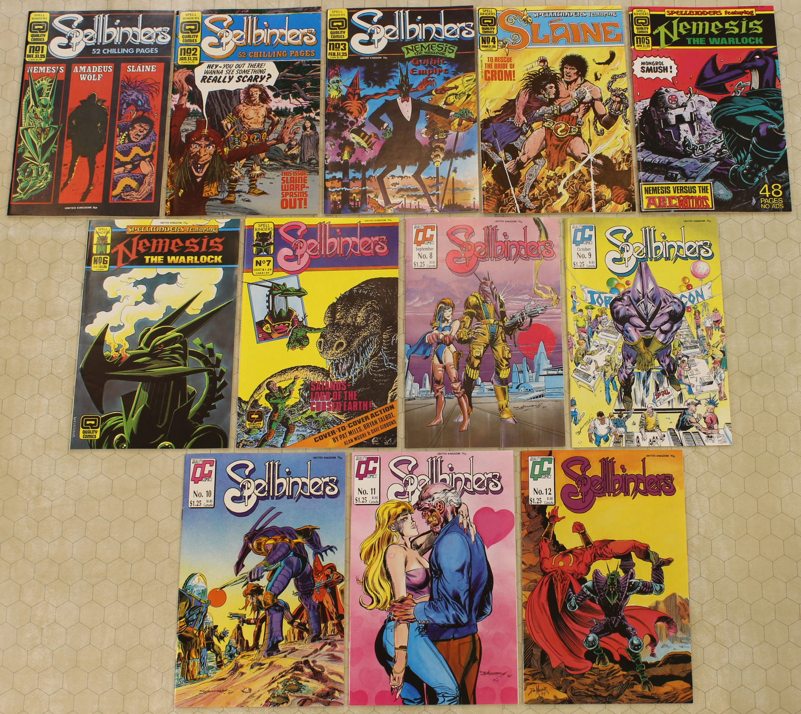 SPELLBINDERS #1 - 12 (1986) VF/NM Set (QUALITY Comics) 