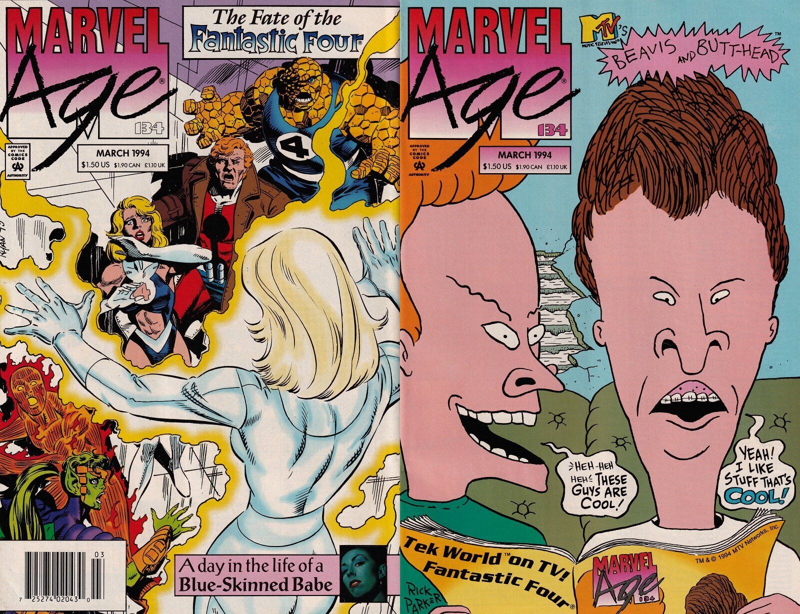 Marvel Age #134 Beavis and Butt-Head Newsstand (1983-1994) Marvel Comics
