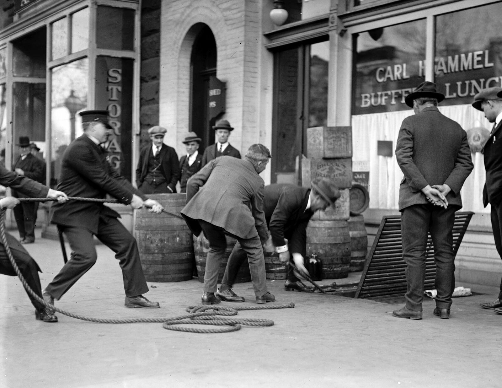 1923 Prohibition Liquor Raid Vintage Old Photo 8.5\