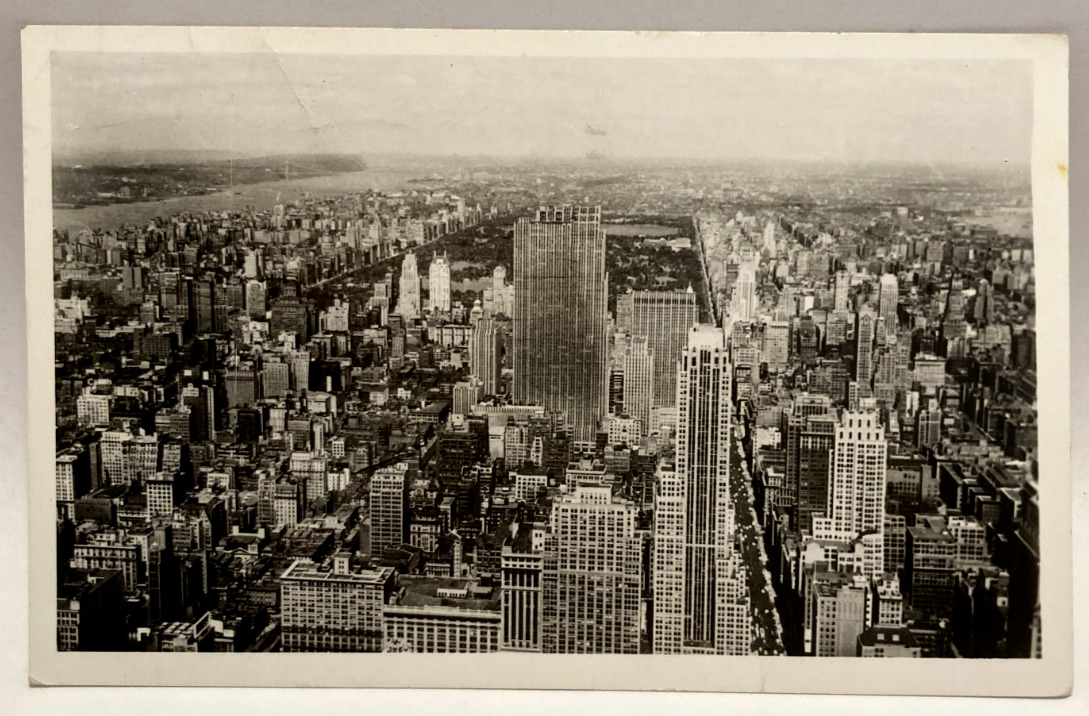 RPPC North View from Empire State Building, NYC NY Vintage Real Photo Postcard