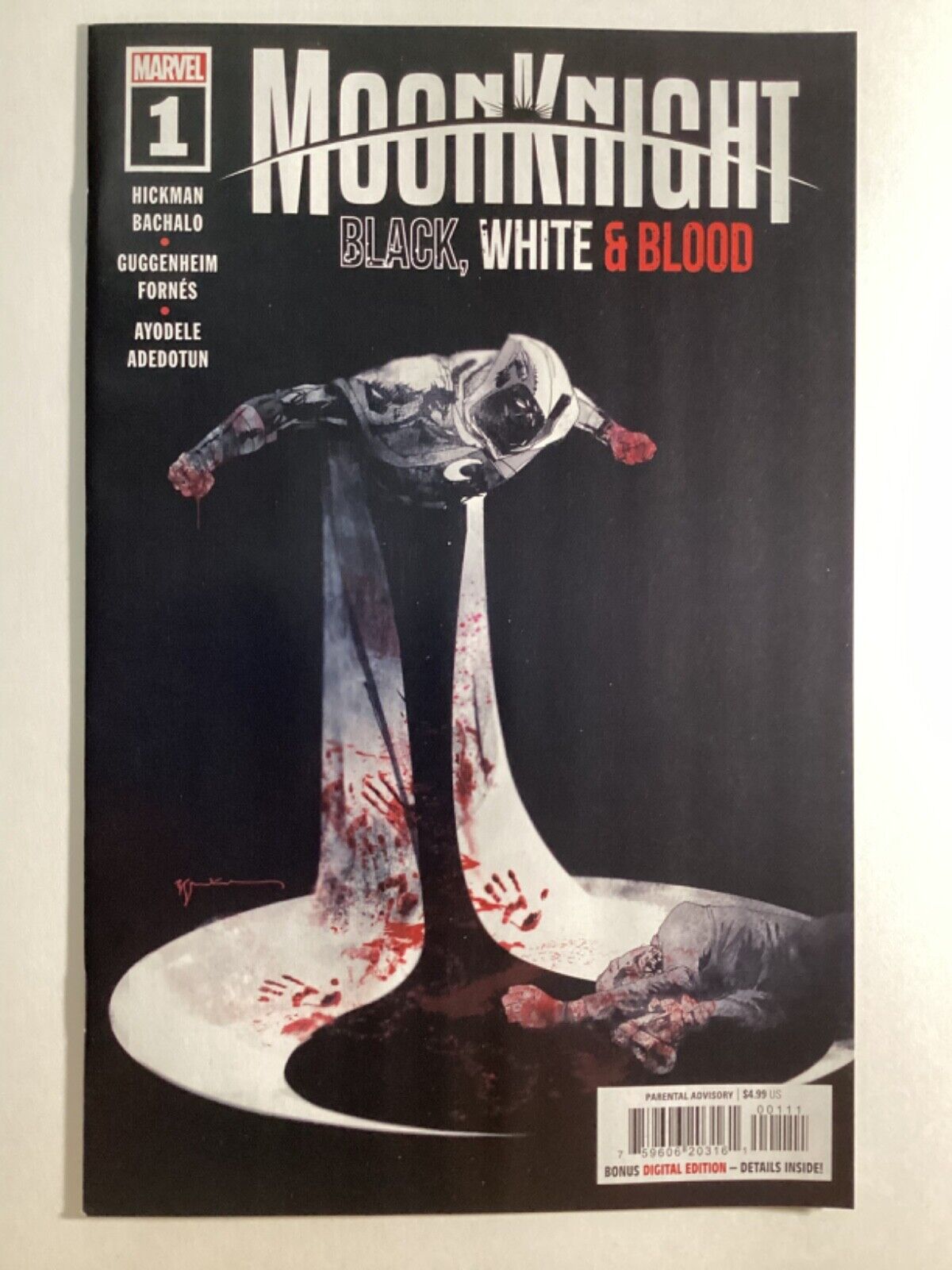 MOON KNIGHT BLACK WHITE AND BLOOD (2022 MARVEL) #1A VF 8.0 🗝KEY ISSUE OF WEEK🗝