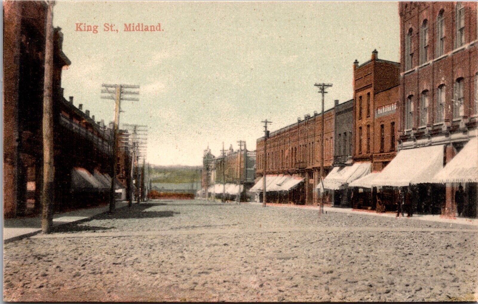 Postcard King Street in Midland, Ontario, Canada