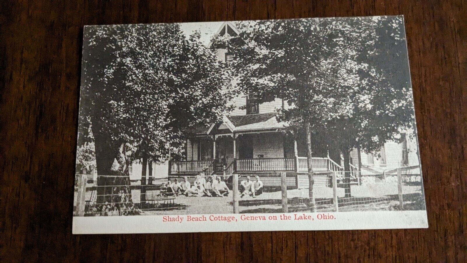 Vintage Postcard Unused Shady Beach Cottage Geneva On The Lake Ohio K4