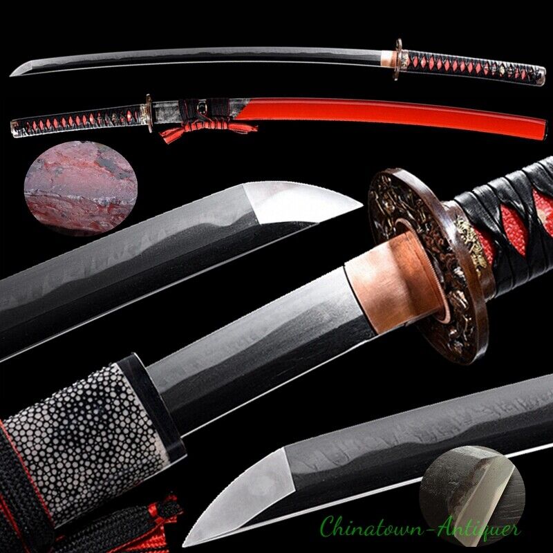 Japanese Sword Tamahagane Wakou Forging Blade w Clay Tempered Sashikomi #1166