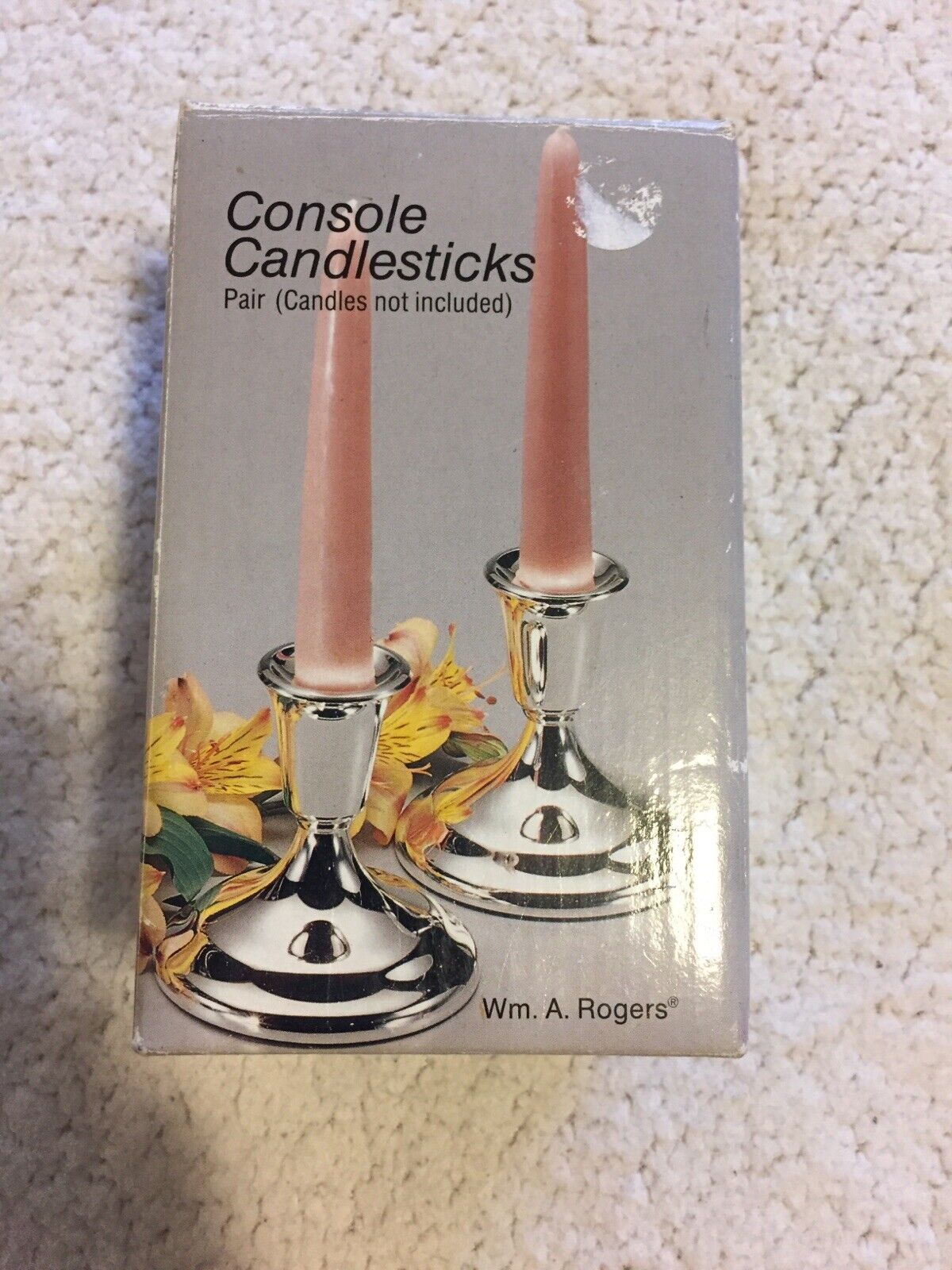 William A Rogers Pair Console Candlesticks