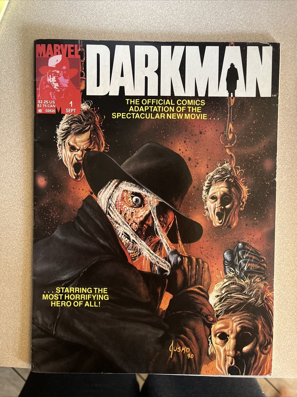 RARE Marvel Darkman #1 September, 1990 Official Movie Adaptation Comic Magazine