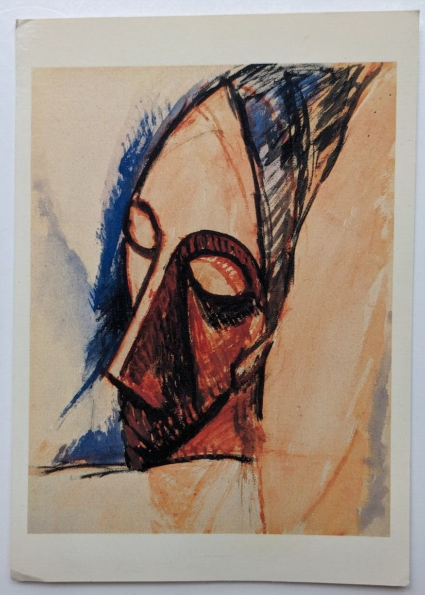 Art POSTCARD Pablo Picasso Tête de trois quarts (Head in Three-Quarter View) 4x6