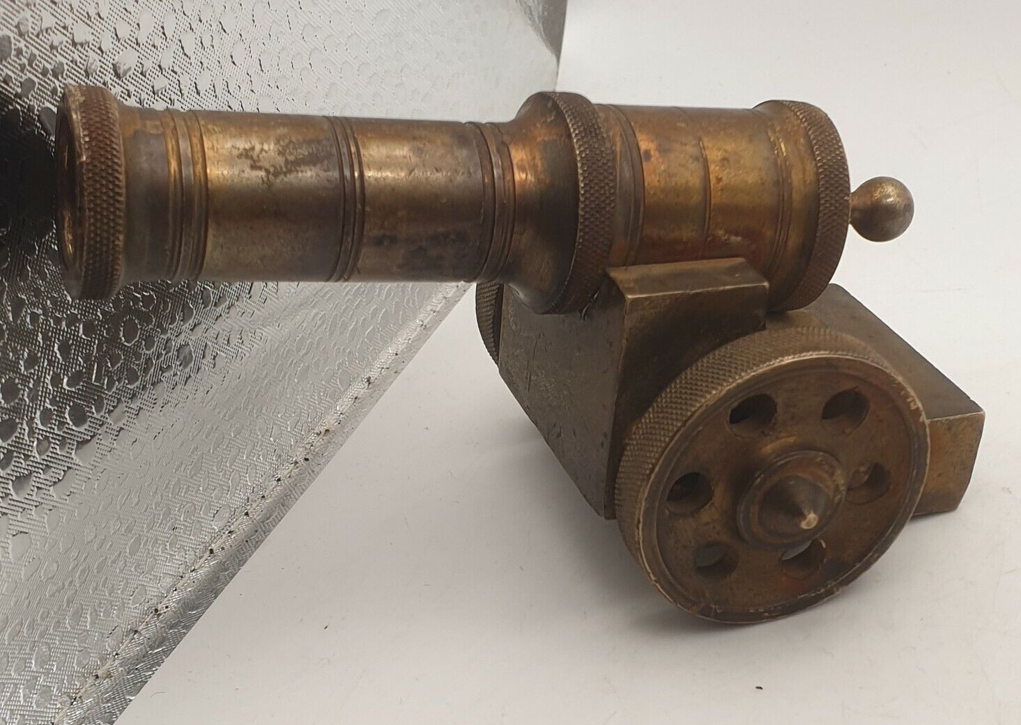 Vintage brass cannon, handmade, beautiful brass cannon.