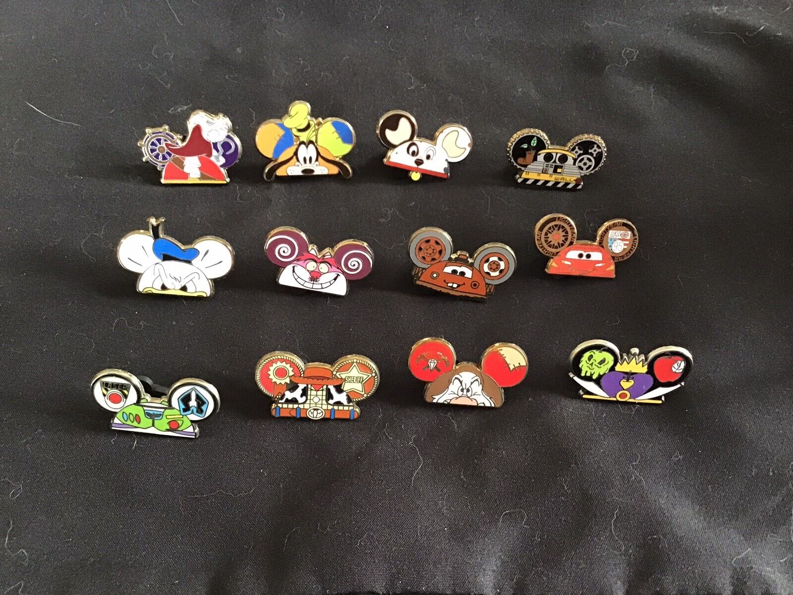 Disney 2012 Mickey Mouse Ears Character Earhat Series 1 Mystery Pins - 12 Pins