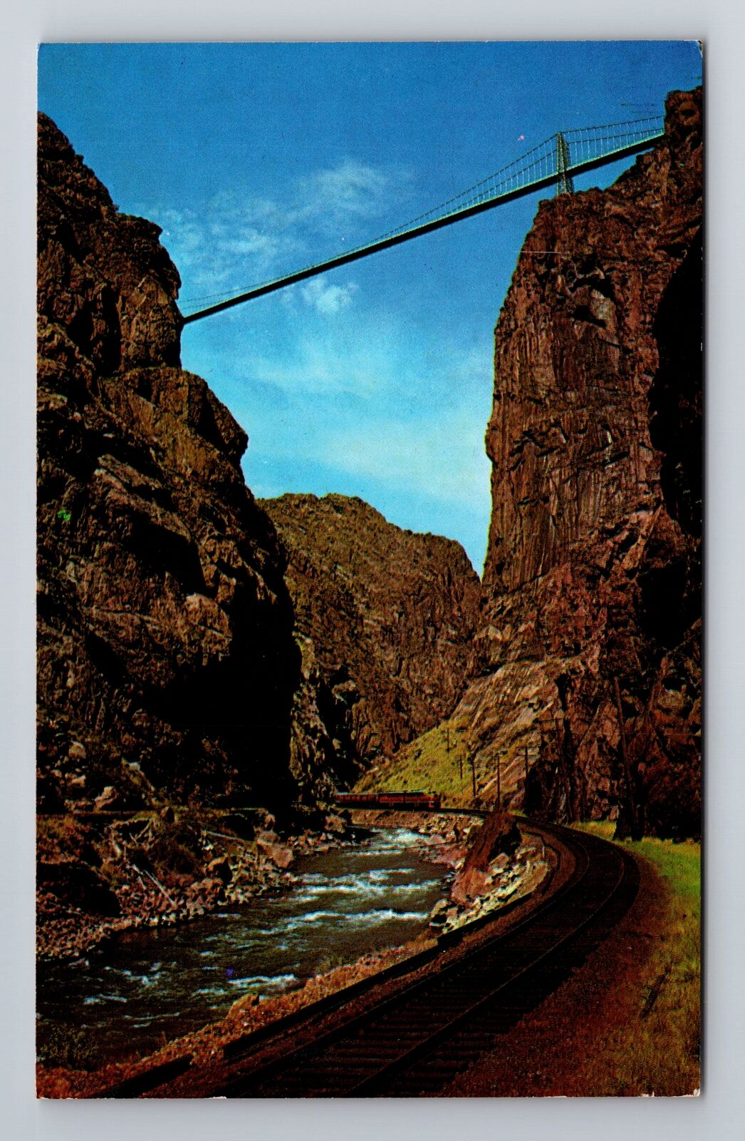 Canon City CO-Colorado, Royal Gorge Suspension Bridge, Vintage c1985 Postcard