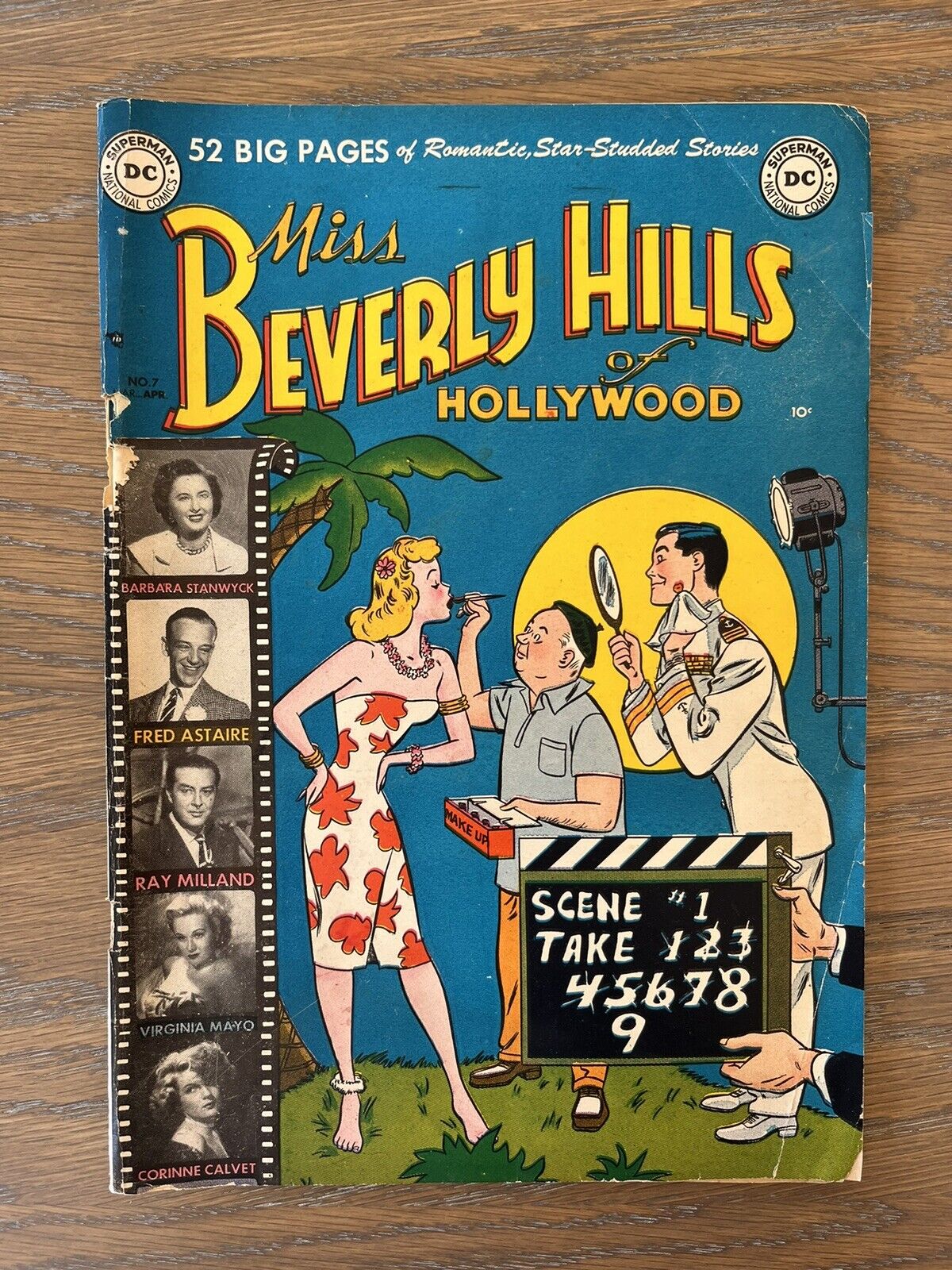 Miss Beverly Hills of Hollywood #7 GD/VG? Golden Age 1950 DC Comics HTF Pictures