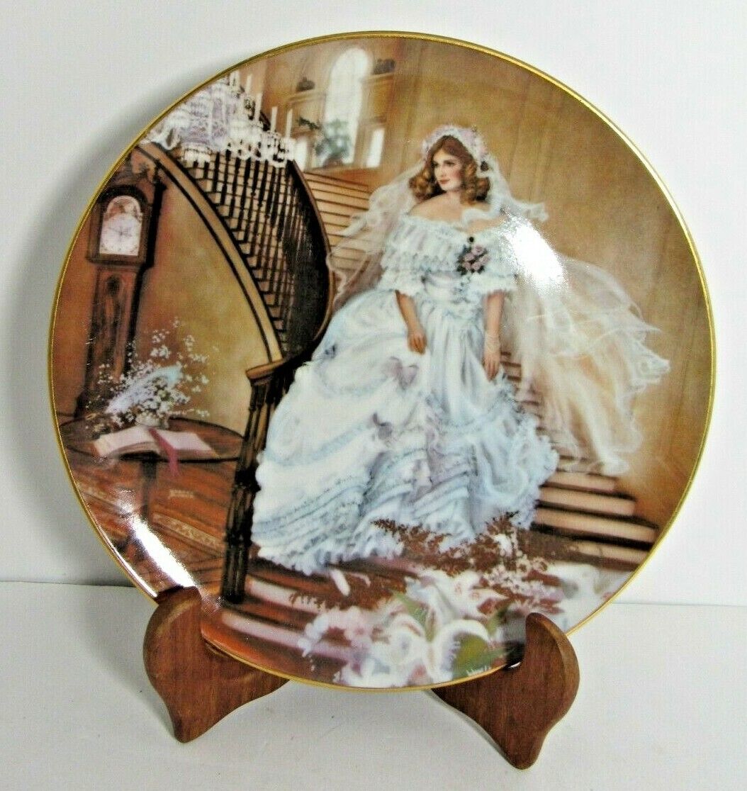 Caroline Portraits of American Brides 1986 Collector Plate by Rob Sauber