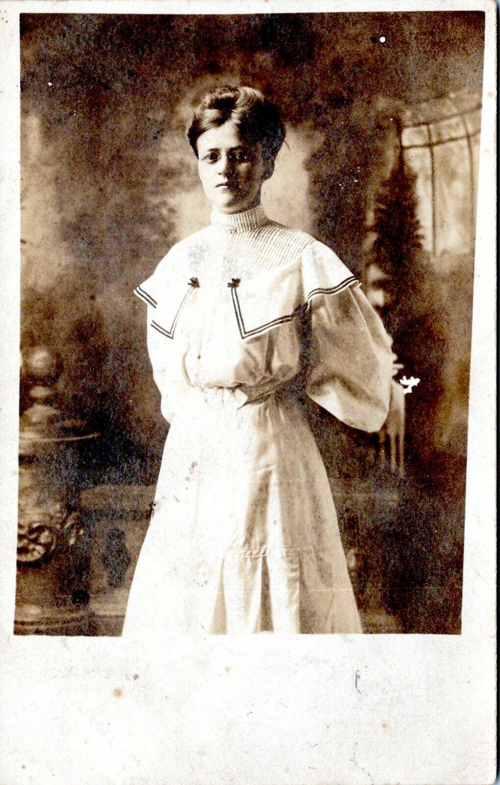 Mabel Ruhl Real Photo RPPC Postcard Pretty Young Woman ID'd 1910 LK