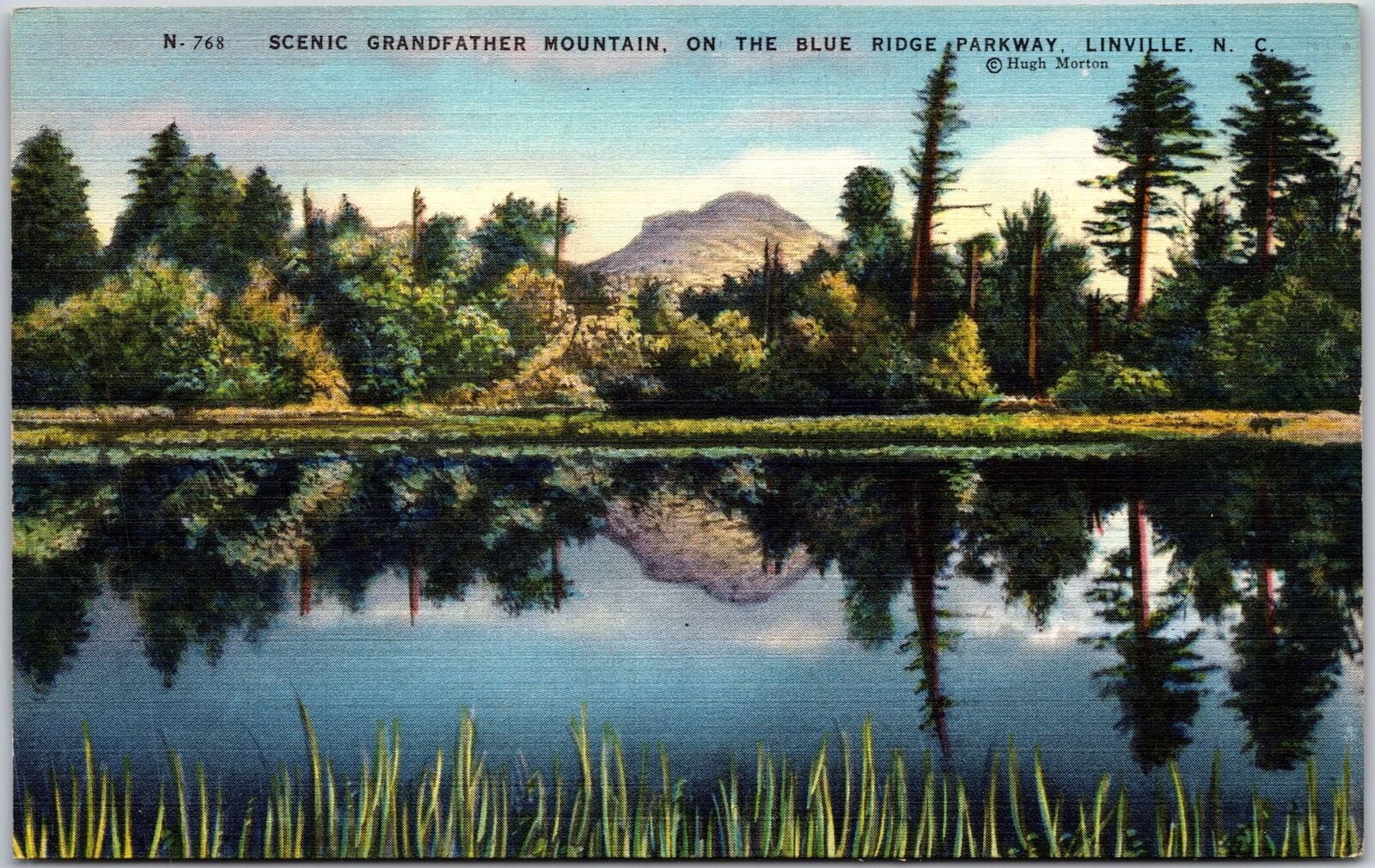 Linville North Carolina, Scenic Grandfather Mountain Blue Ridge Parkway Postcard