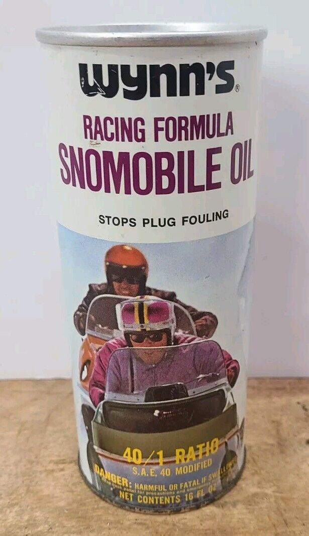 VINTAGE WYNN\'S RACING FORMULA SNOWMOBILE OIL CAN