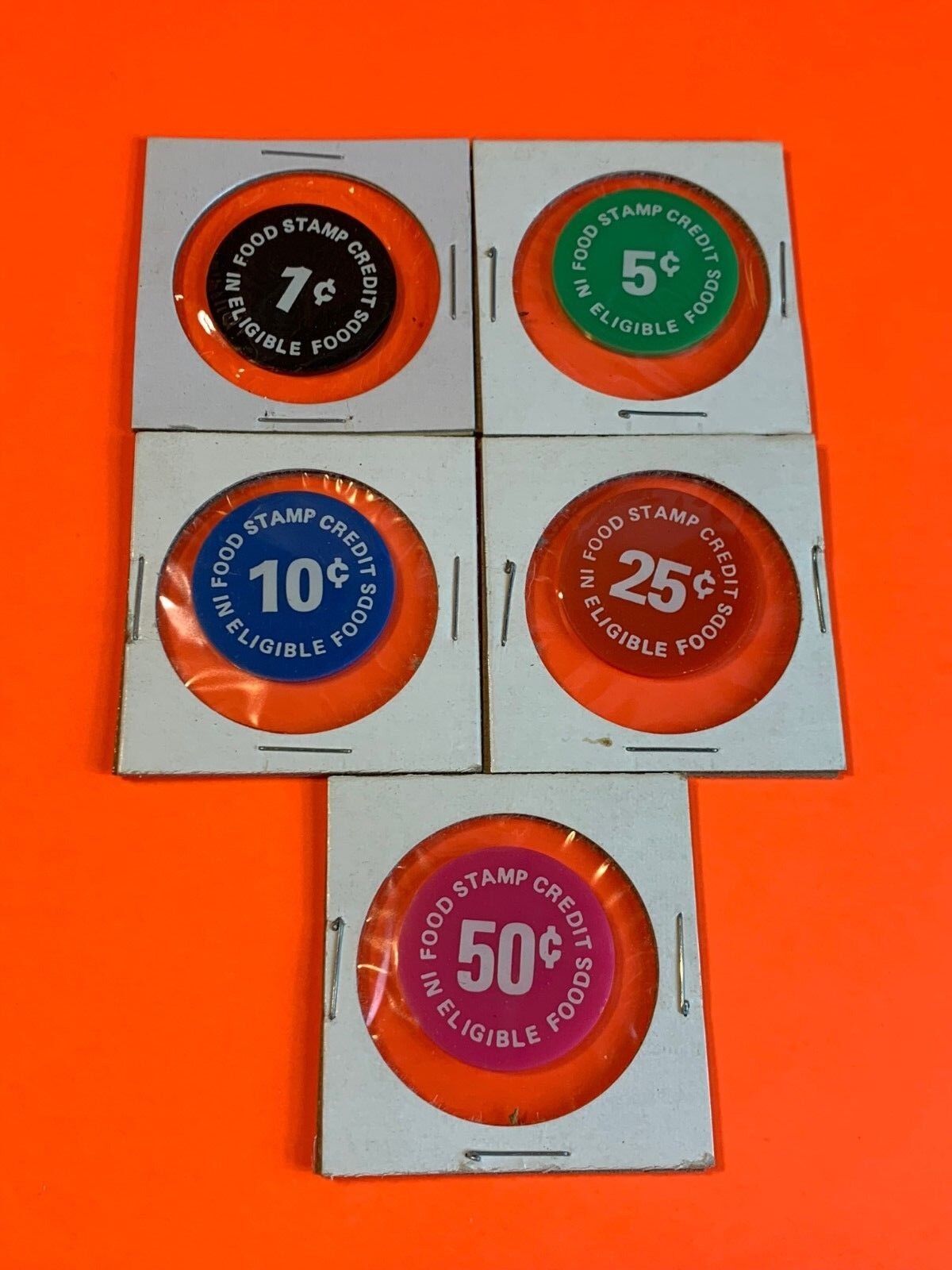 GERMANTOWN OHIO PARK-N-SAVE Inc. food stamp credit tokens 5 piece set 