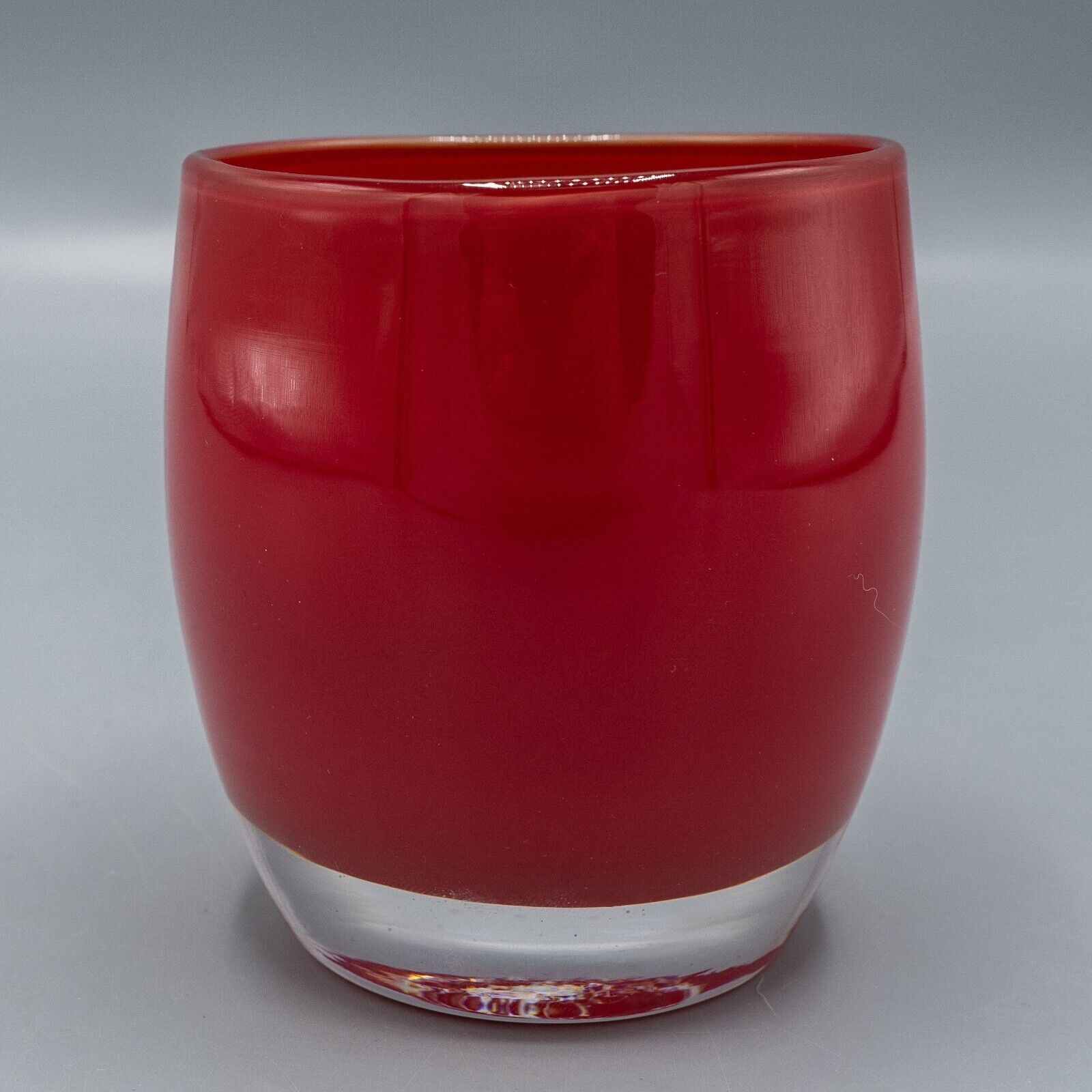 Glassybaby Seattle Sunset? Red Hand Blown Glass Votive Second FREE USA SHIPPING