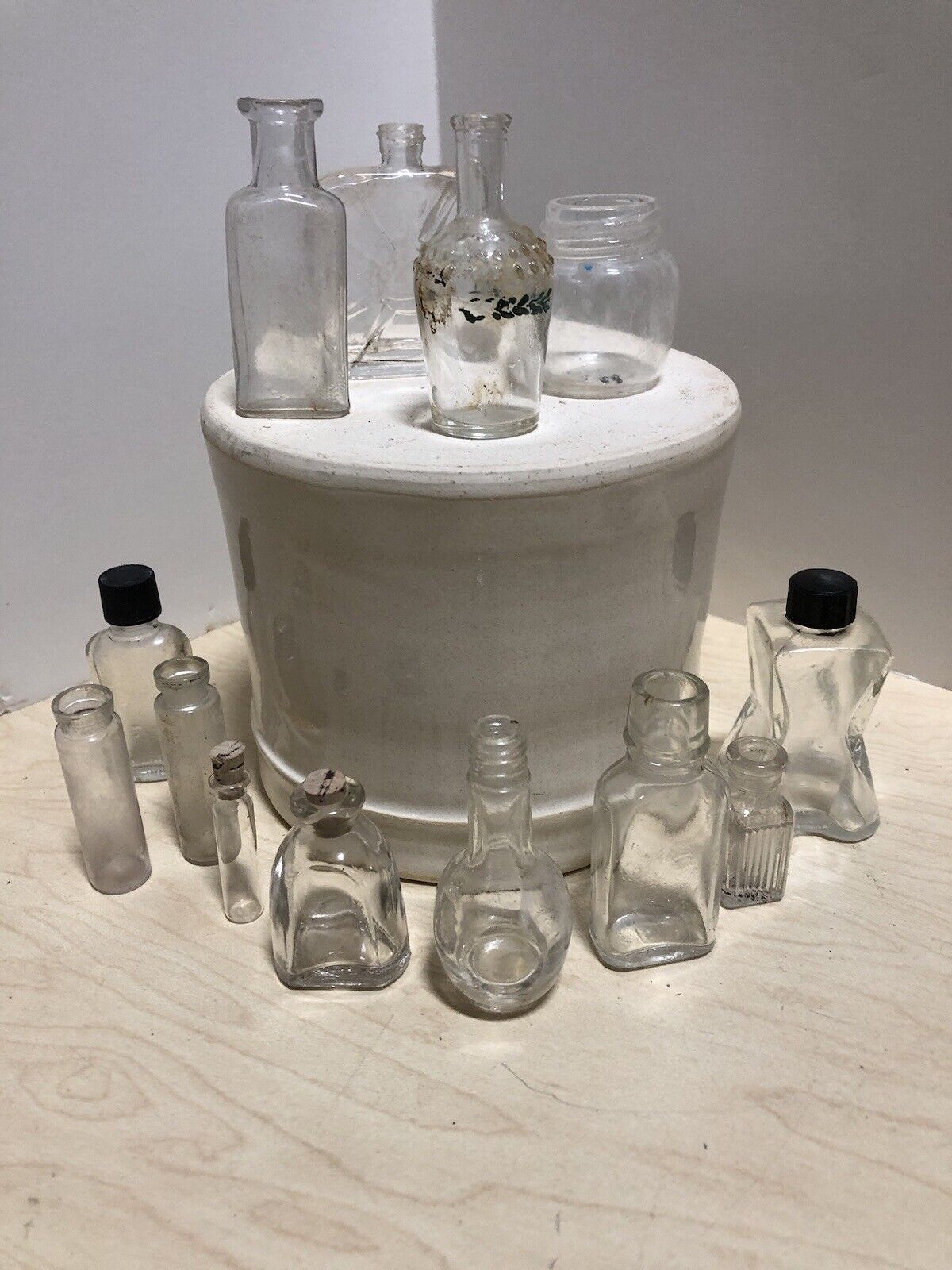 Tiny Antique Glass (Medicine) Bottles -43- (220)