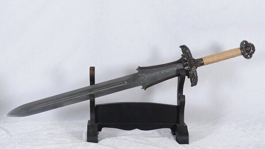 Conan Atlantean Handmade Sword, Damascus Steel Folded Strong Blade Heavy Cutting