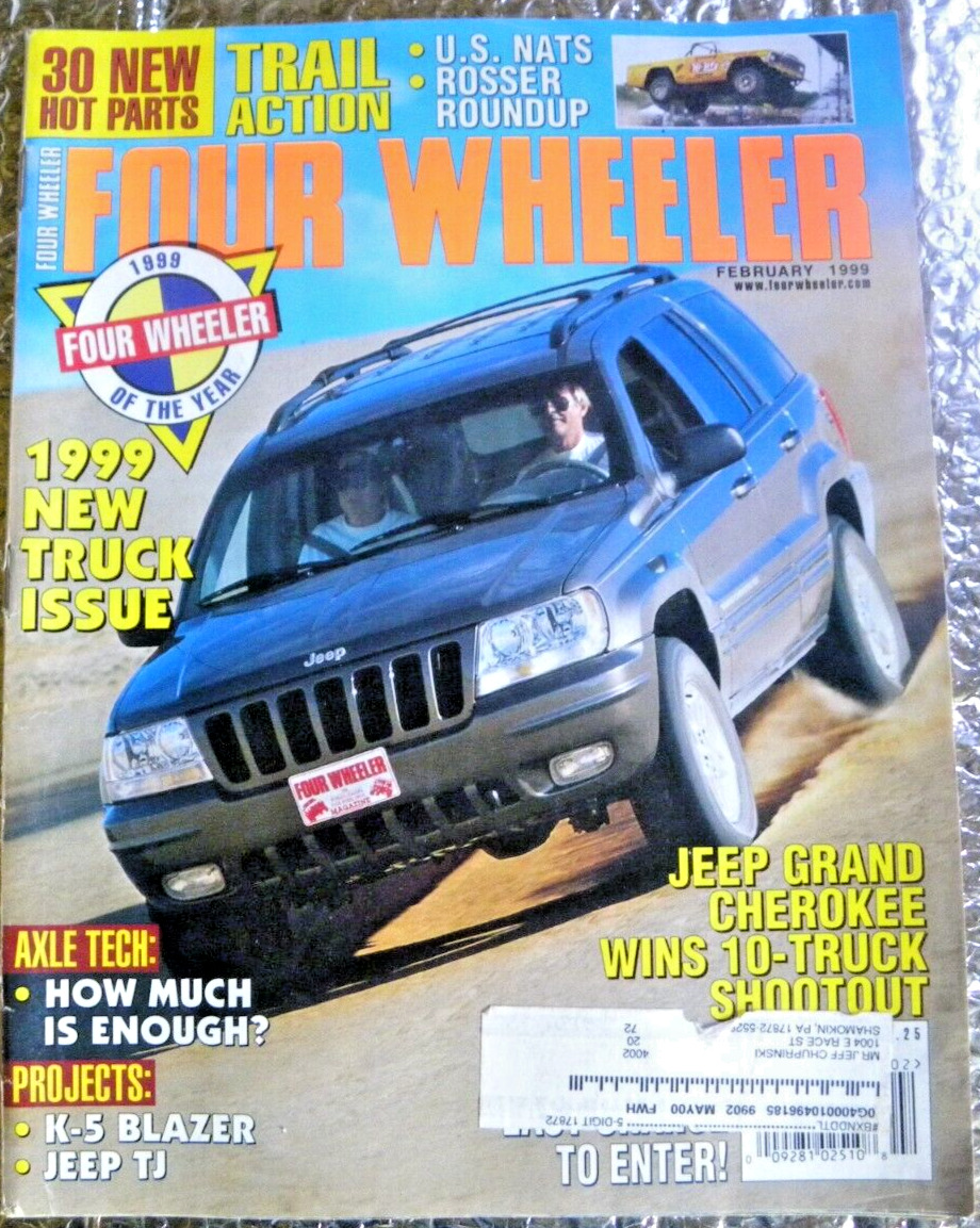 Four Wheeler Magazine Febuary 1999 The New Truck Issue 1999 Jeep Grand Cherokee