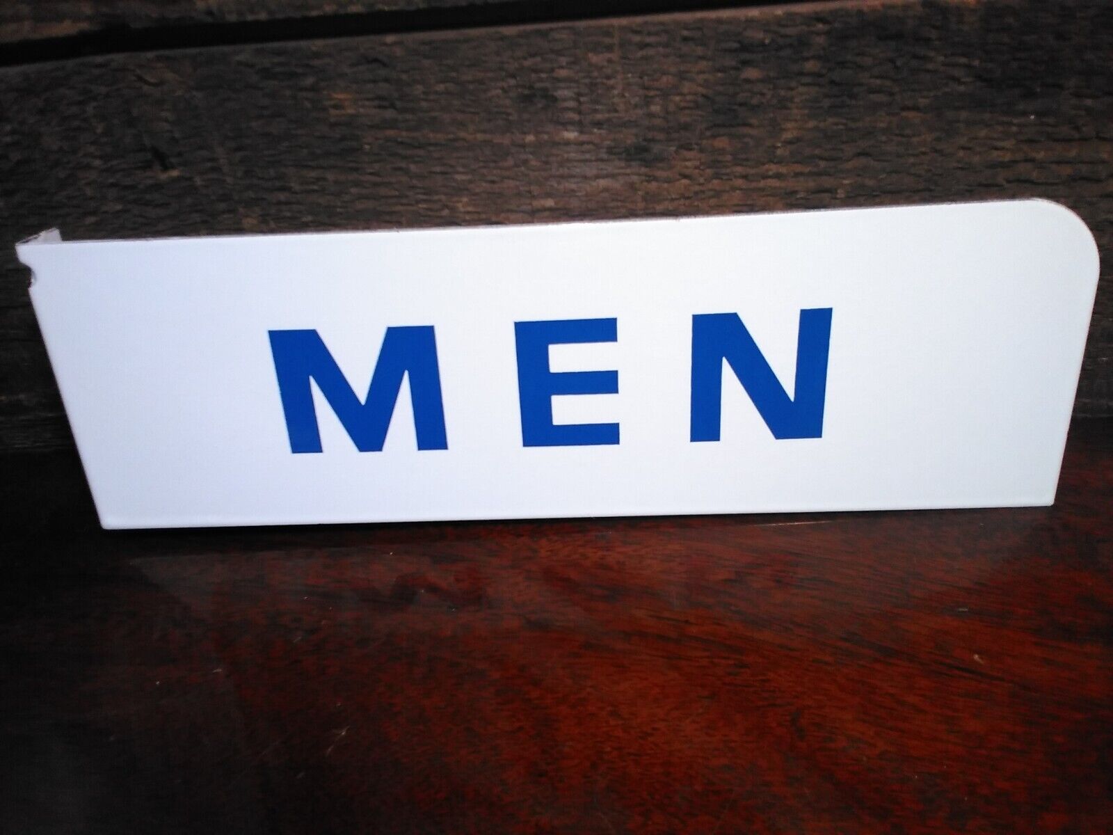 Vintage MEN Porcelain Restroom Sign - 2 Sided - 13\