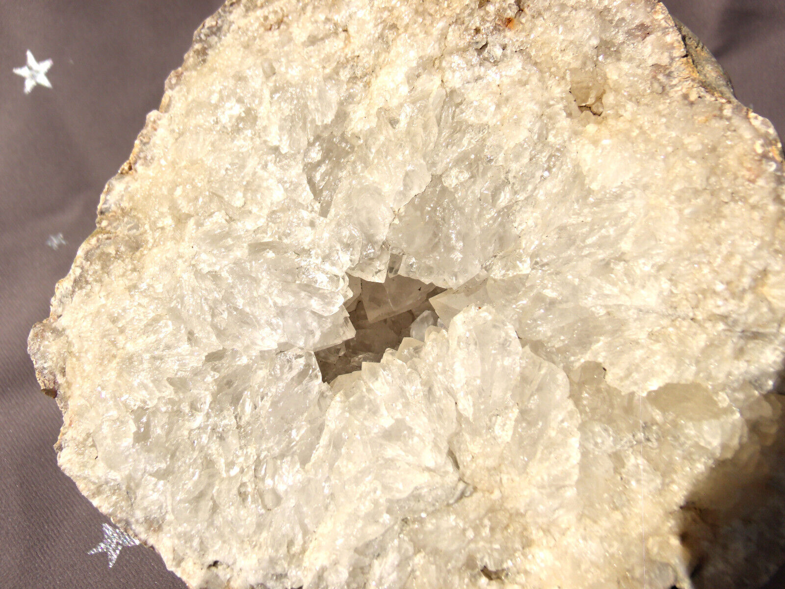 Large Clear Crystal Quartz Geode Pair 8.7 lbs Kentucky Rare Specimen Unique Gift