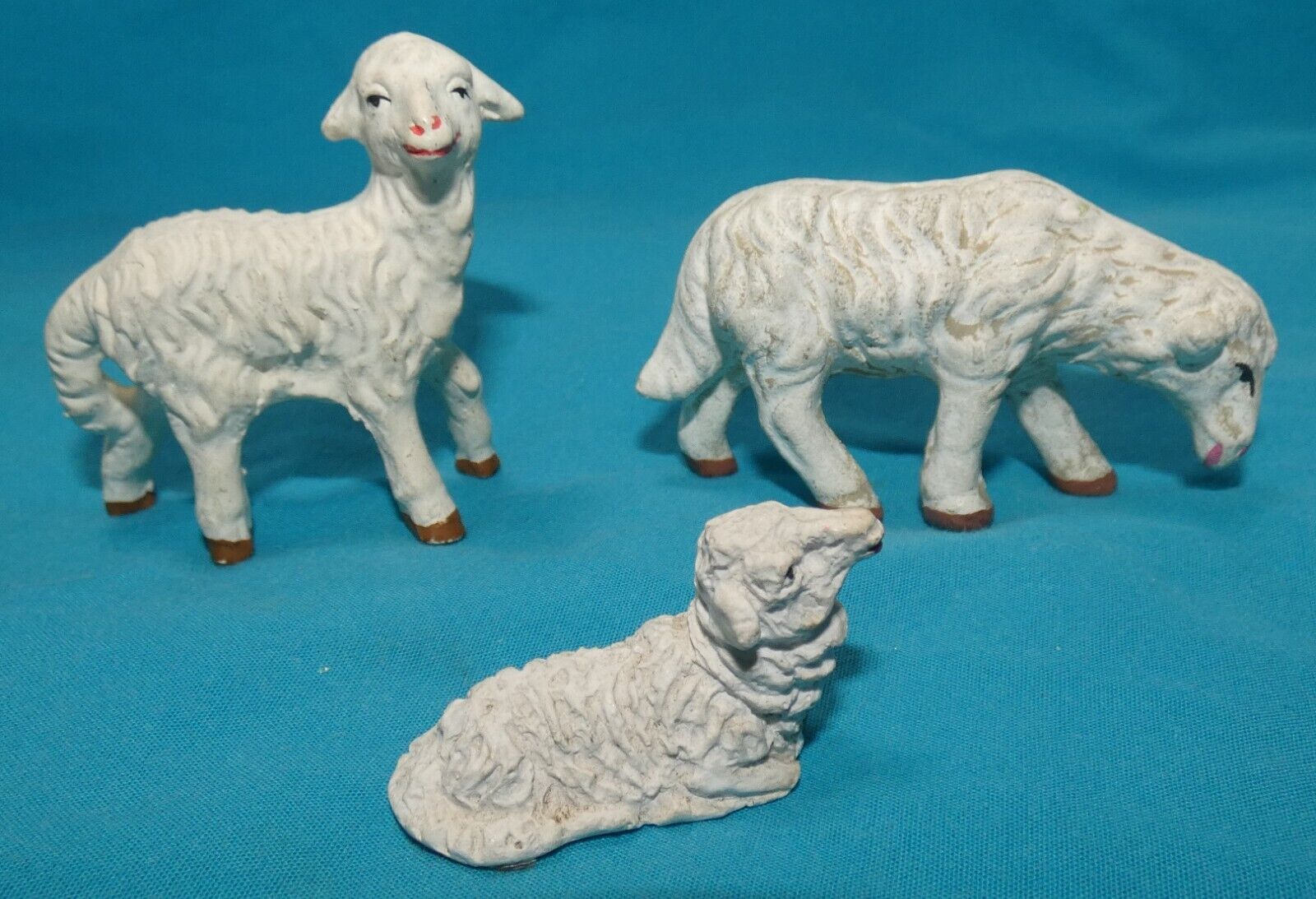 Lot Of 3 Vintage Sheep Lambs Nativity