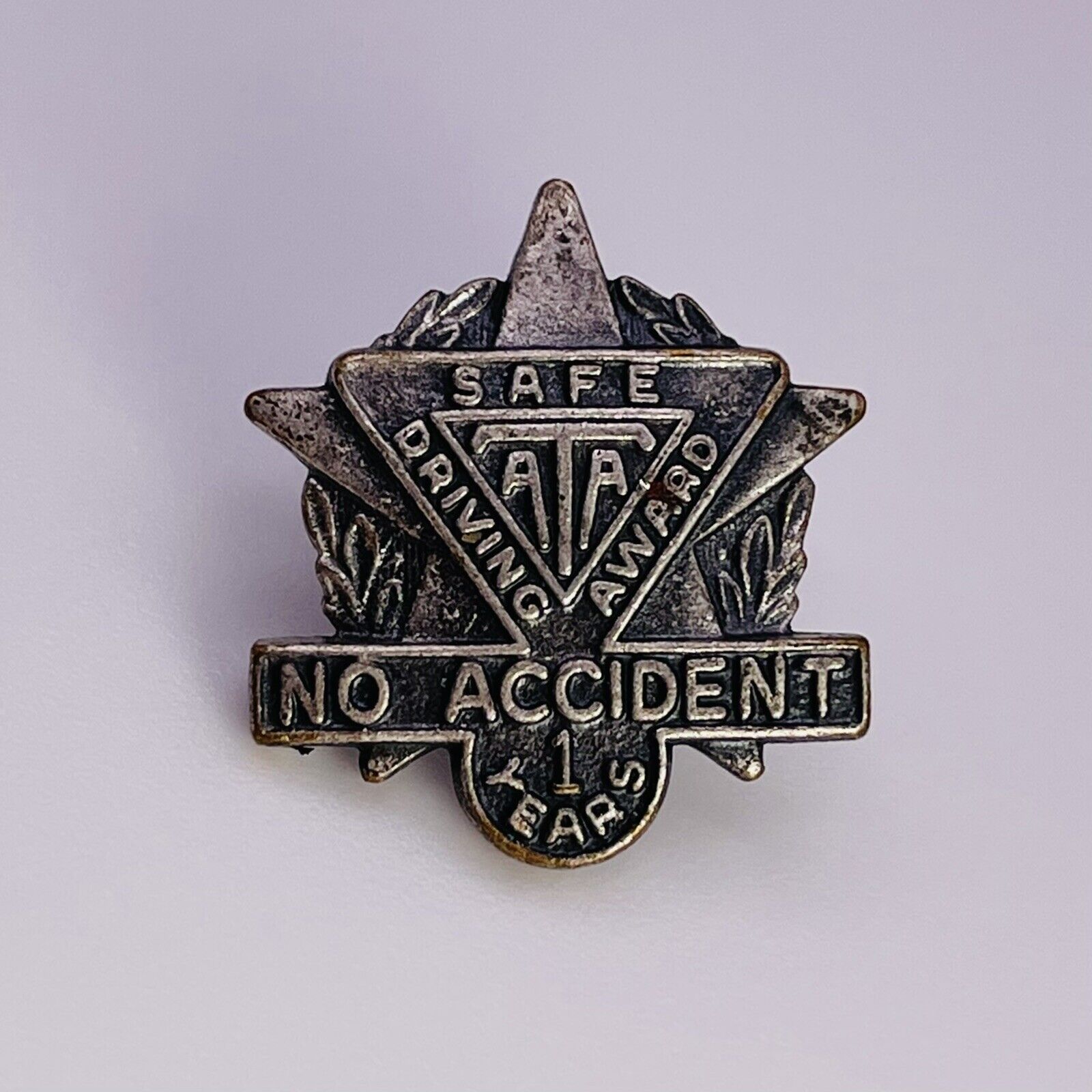 Vintage ATA Safe Driving Award No Accident 1 Year Pin - Lapel, Hat - Very Nice