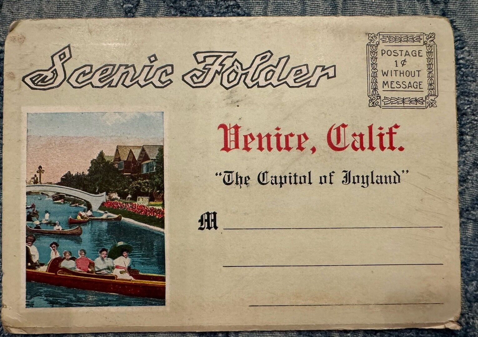 Venice California CA 1910s Souvenir Postcard Folder