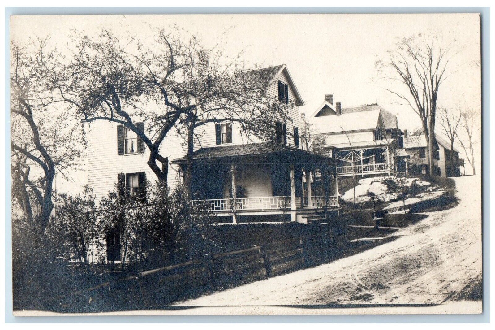 c1910\'s Residence Home Dirt Road Lee Massachusetts MA RPPC Photo Postcard