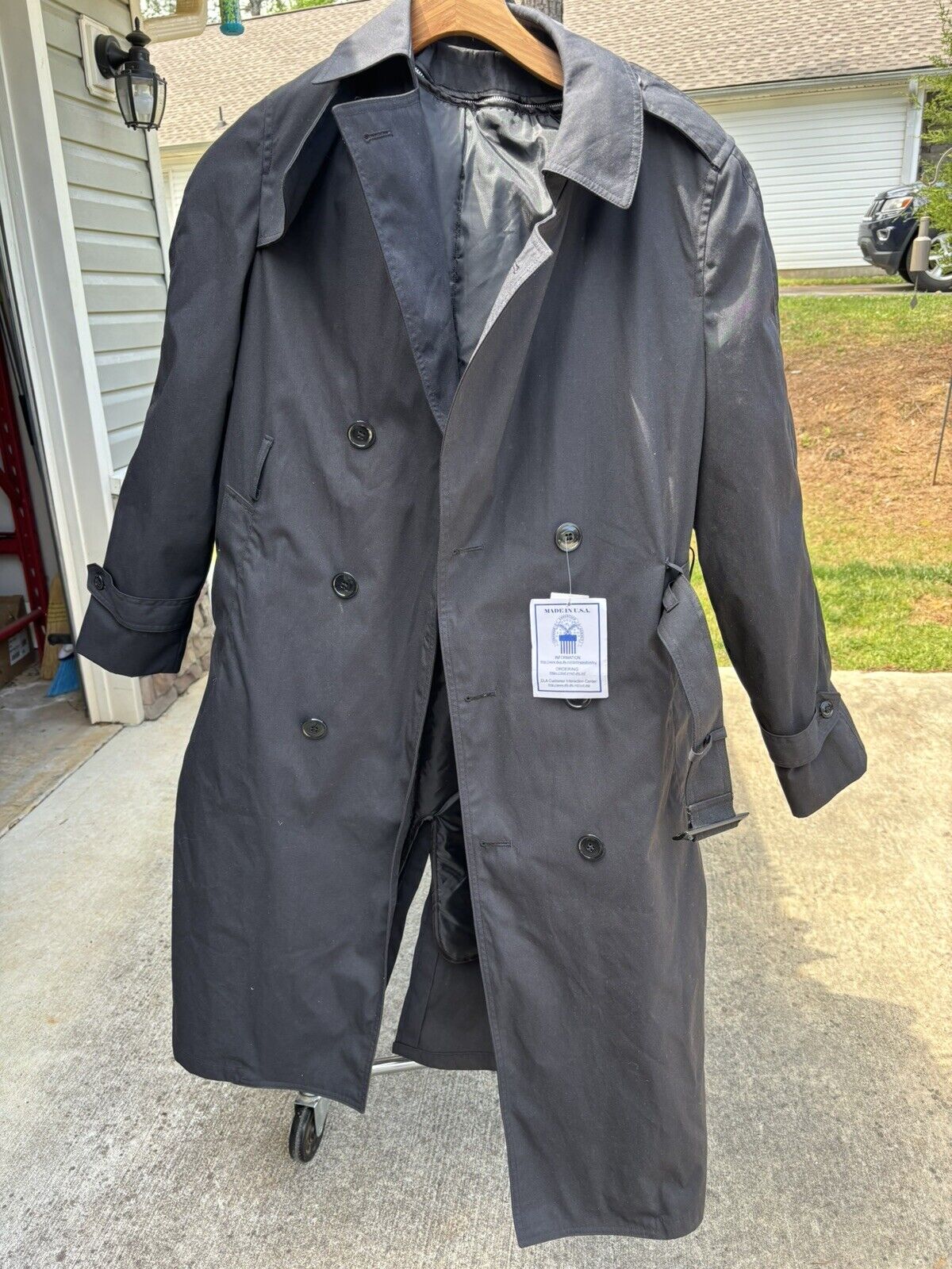 Defense Logistics Agency Garrison Collection Army Trench Coat Men’s Size 36L