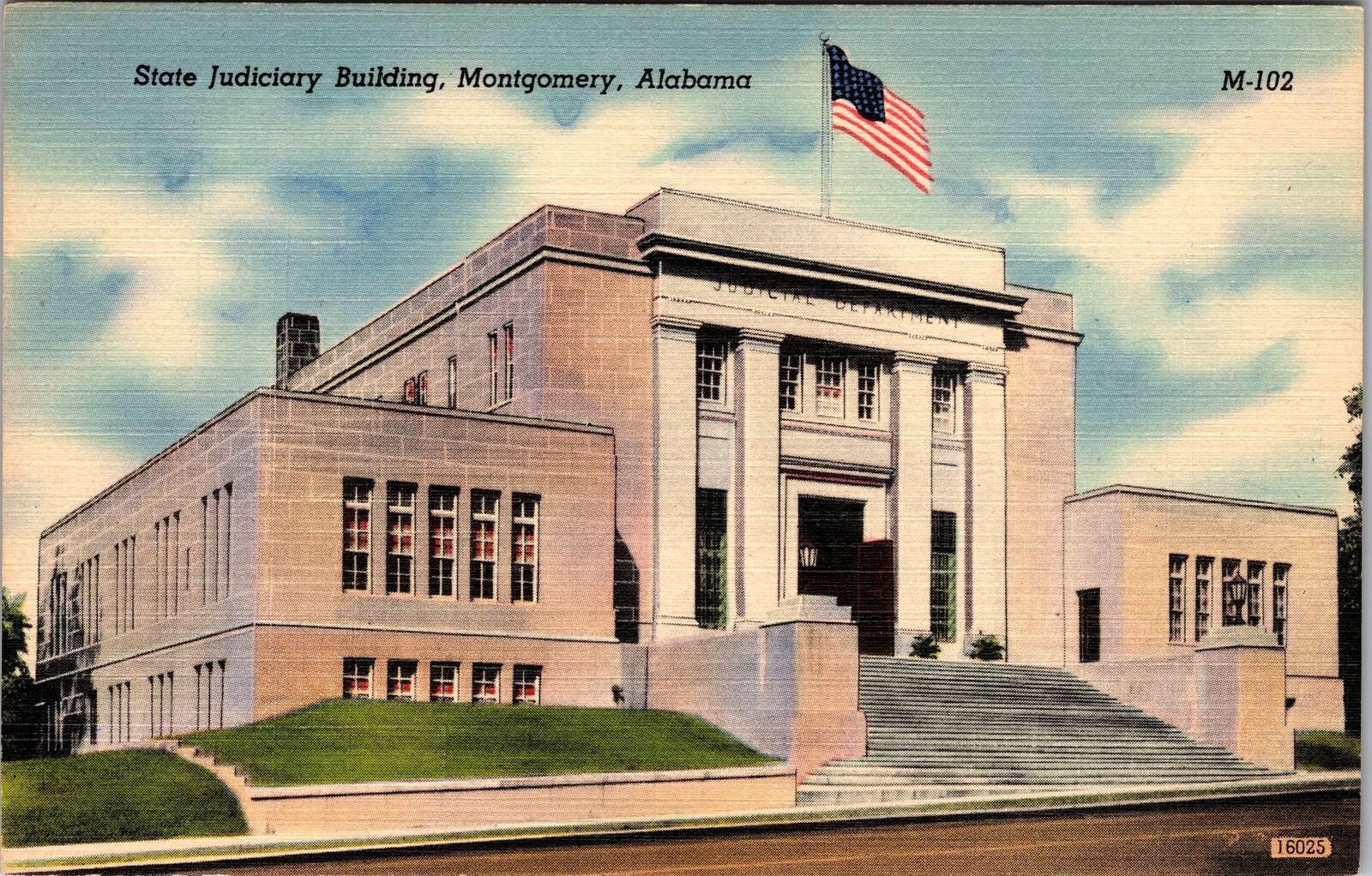 Montgomery AL-Alabama, State Judiciary Building, Vintage Postcard