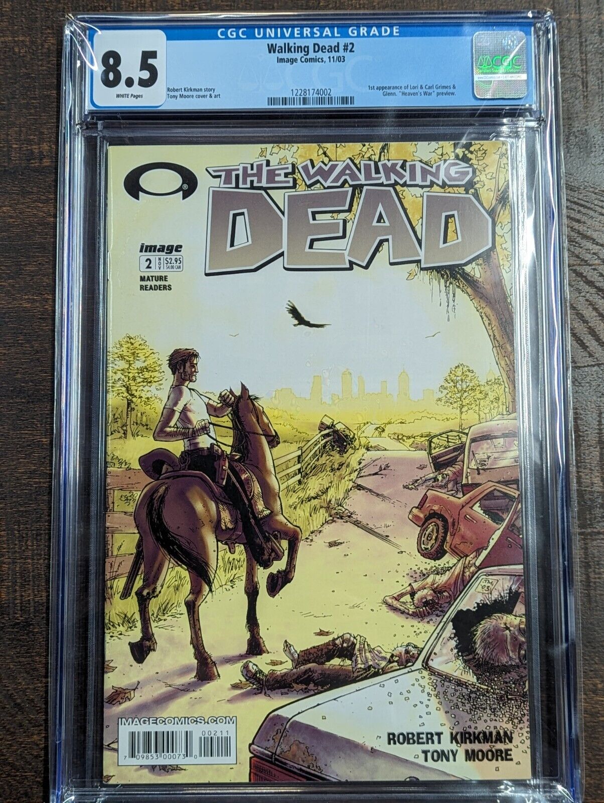 🔥 2003 THE WALKING DEAD #2 CGC Graded 8.5 🔑 MAJOR Key Issue Image Comic Book