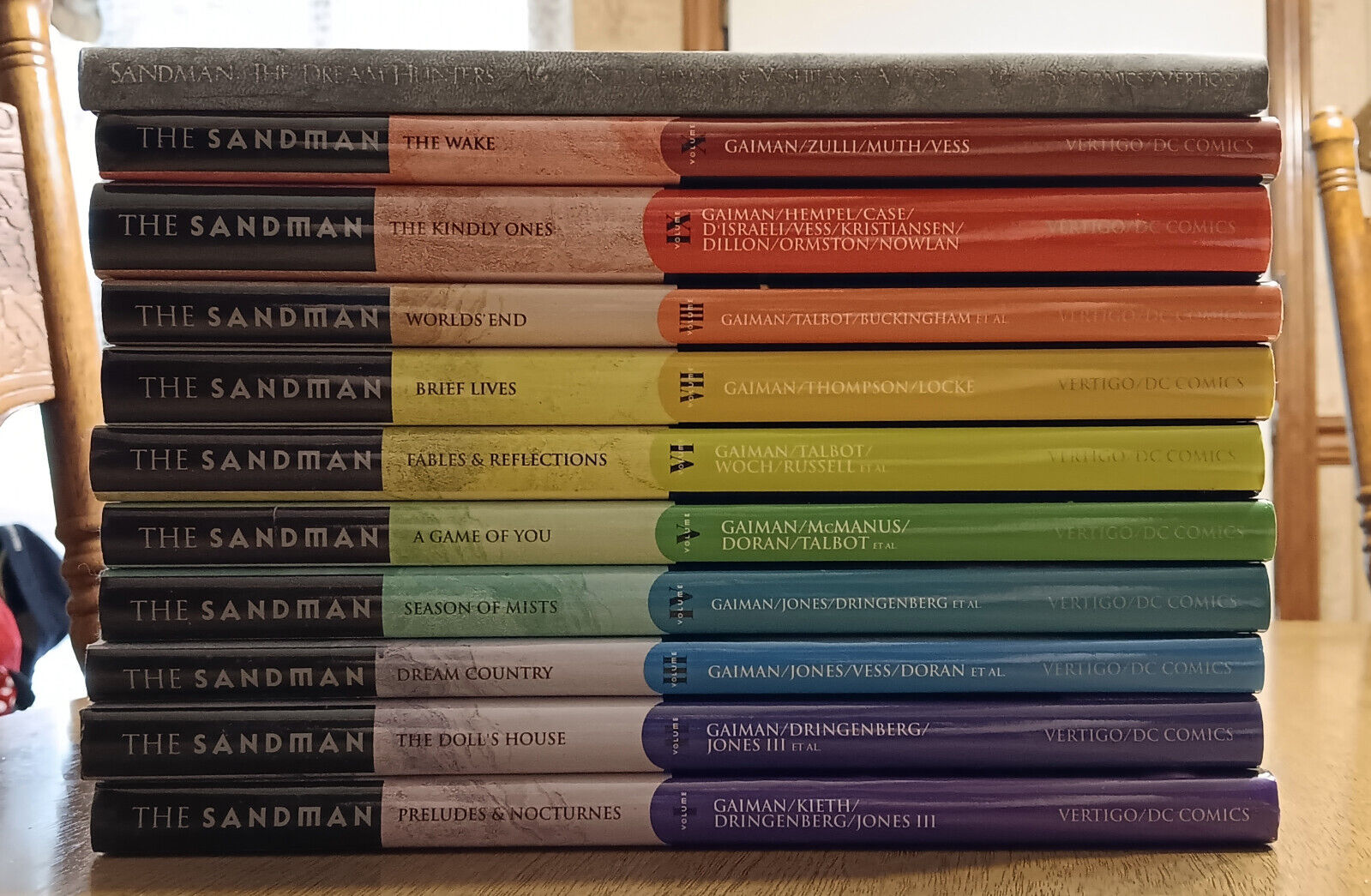 Neil Gaiman The Sandman HC 1-10 Complete + Dream Hunters RAINBOW HARDCOVER SET